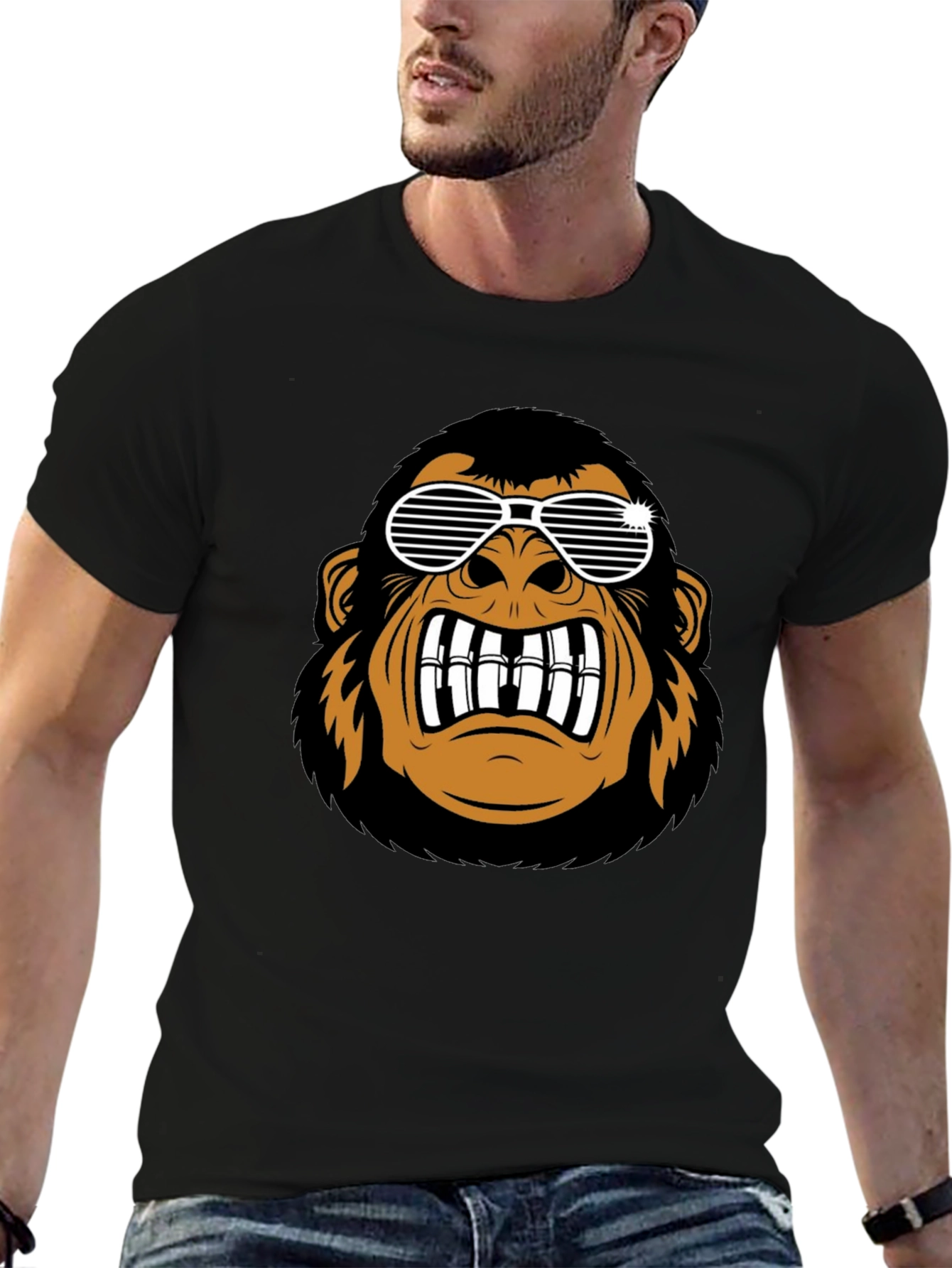 Cool Gorilla Graphic Black T-Shirt