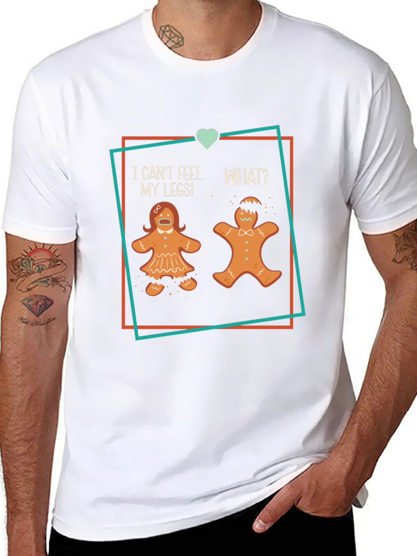 Funny Gingerbread Man T-Shirt: I Cant Feel My Legs!