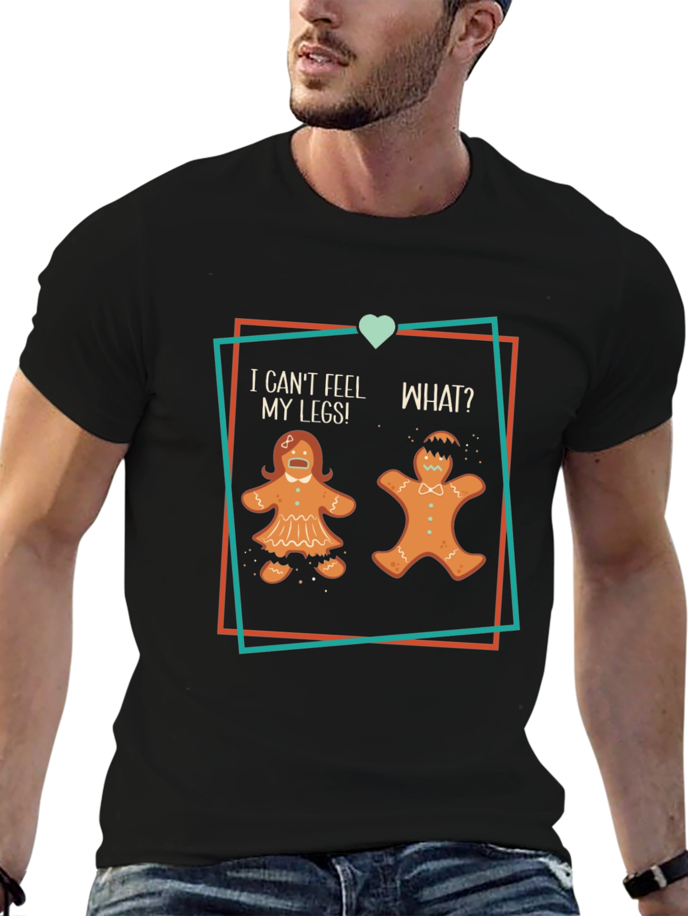 Funny Gingerbread Man T-Shirt: I Cant Feel My Legs!