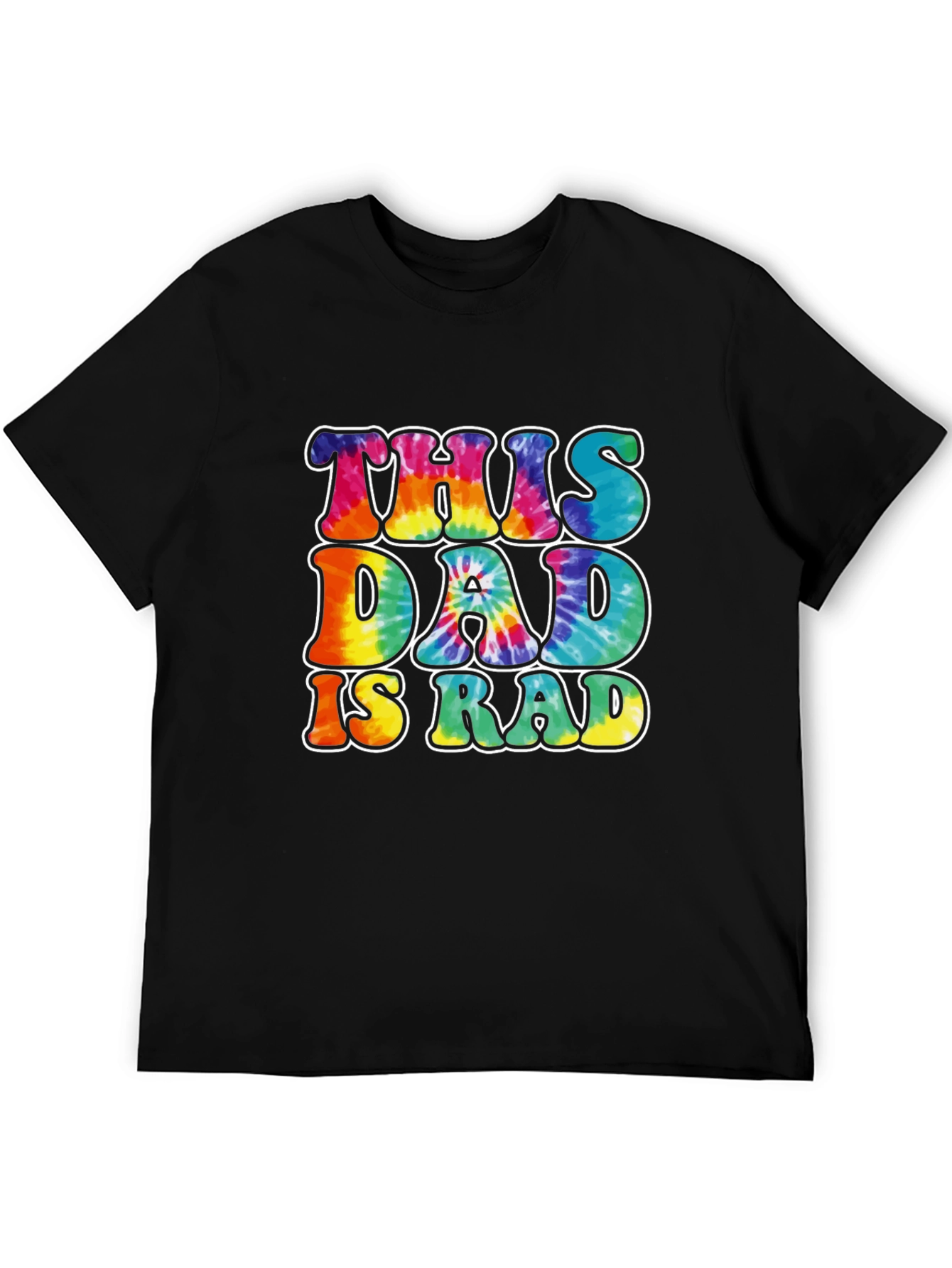This Dad is Rad Tie-Dye Graphic T-Shirt