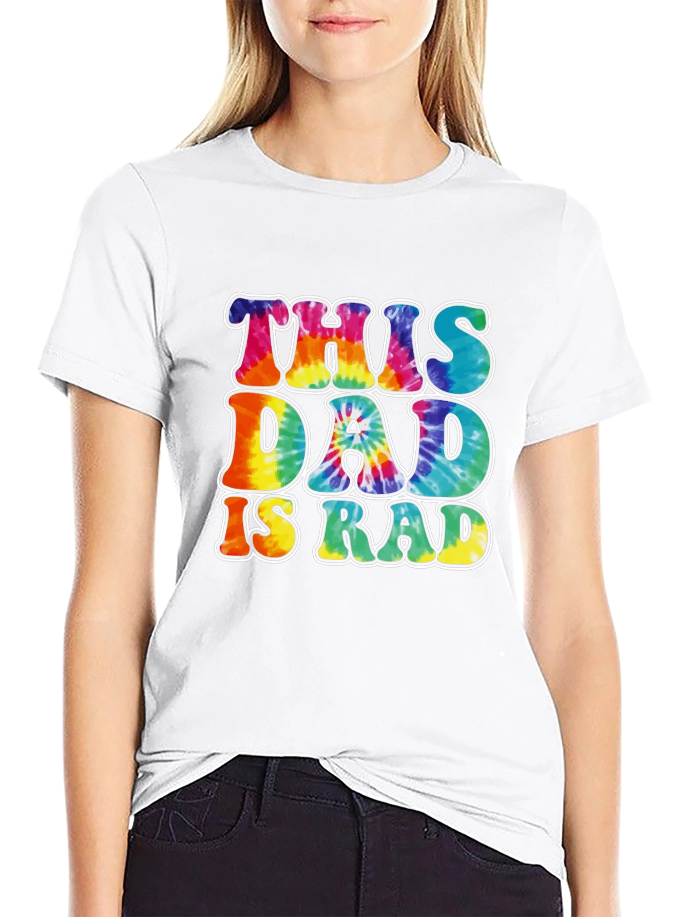 This Dad is Rad Tie-Dye Graphic T-Shirt
