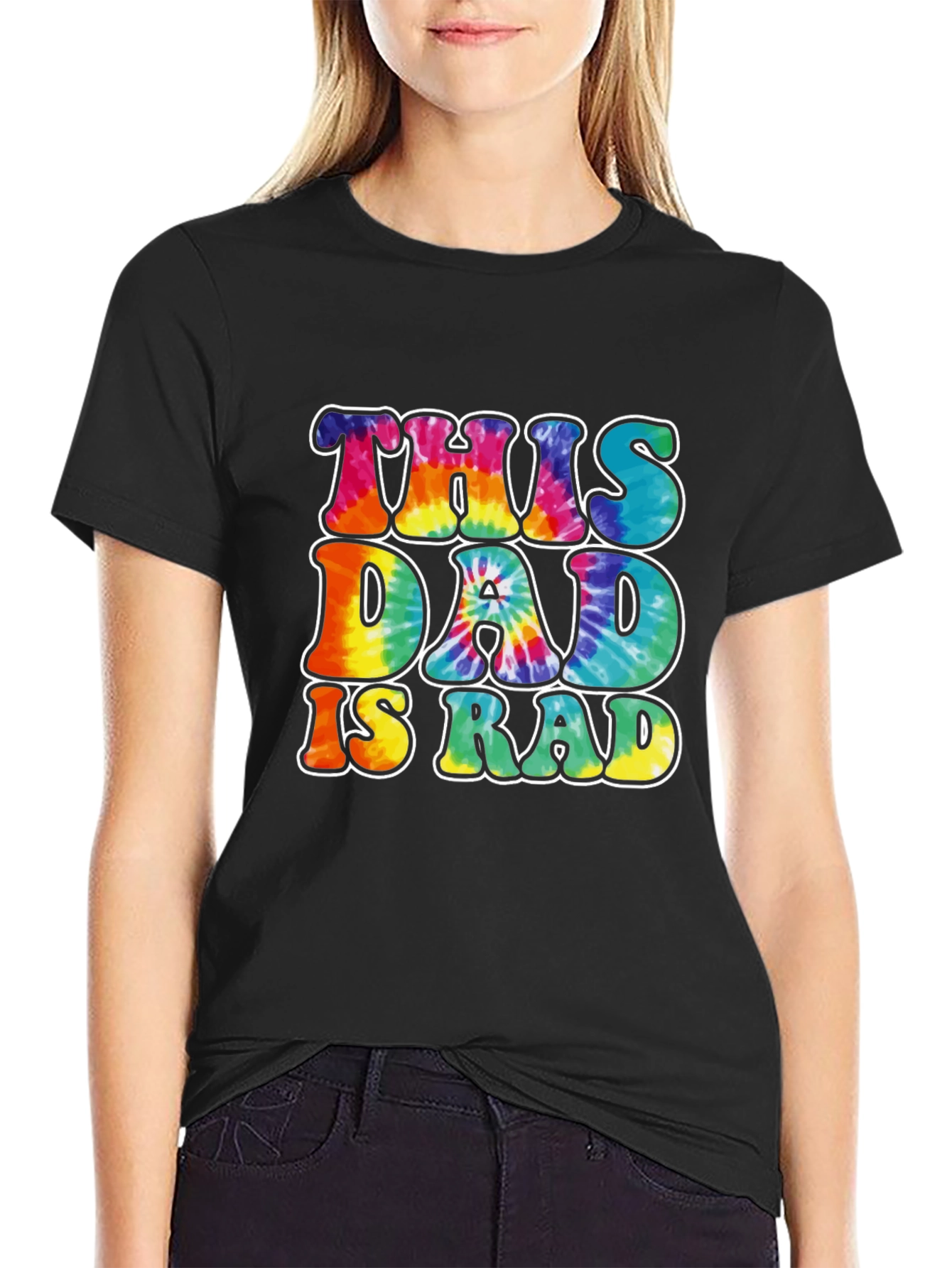 This Dad is Rad Tie-Dye Graphic T-Shirt