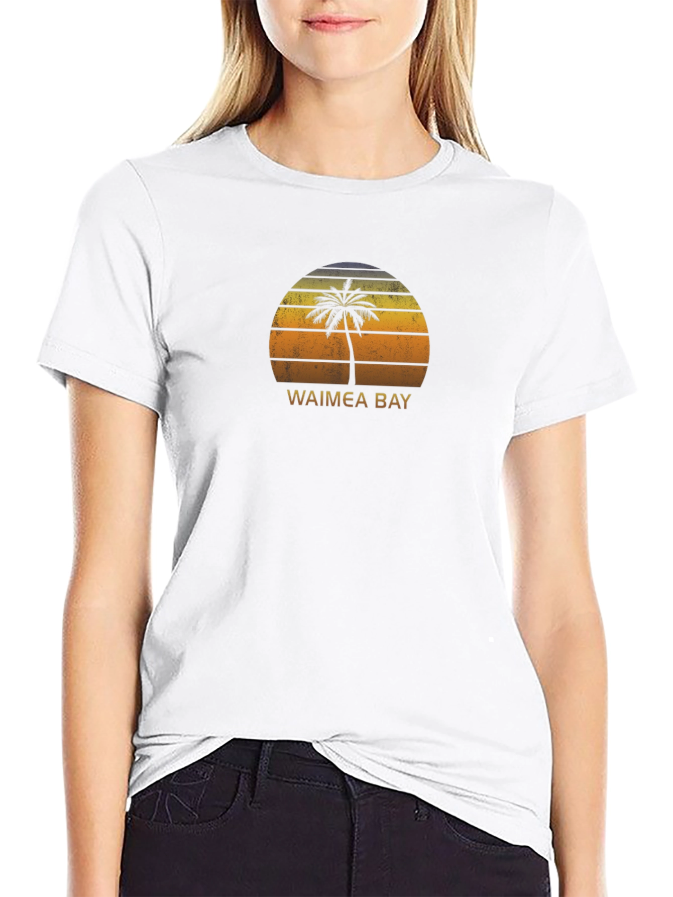 Waimea Bay Palm Tree Graphic T-Shirt