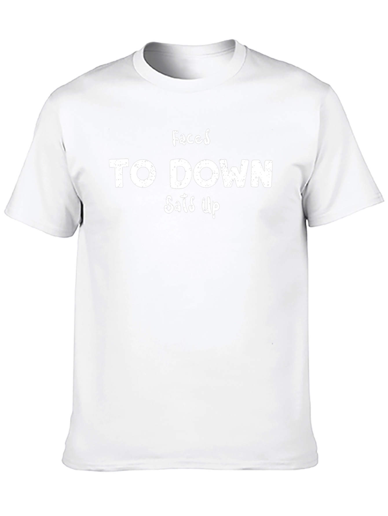 Faces To Down Sats Up Black Graphic Tee