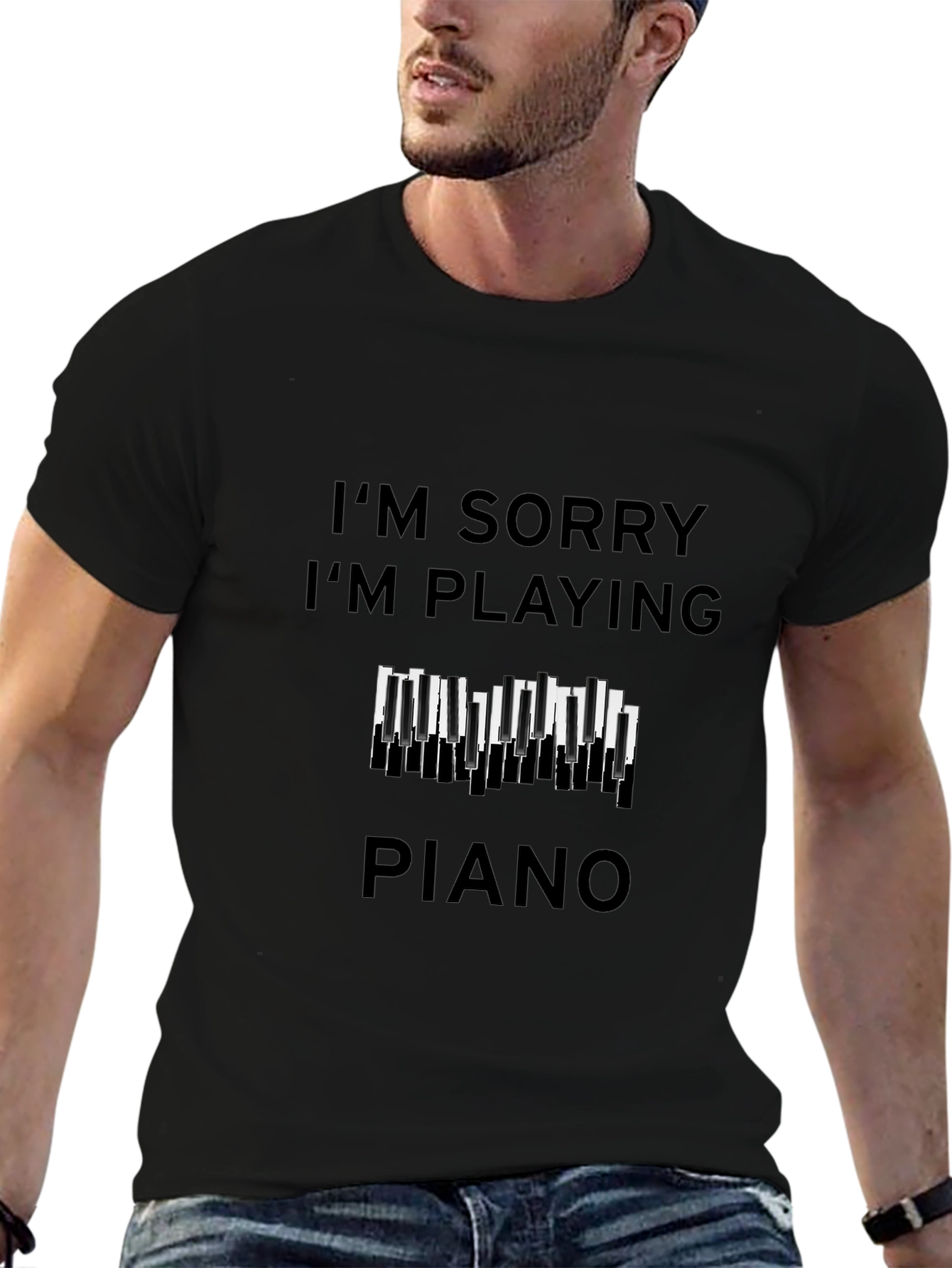 Im Sorry Im Playing Piano Graphic Tee
