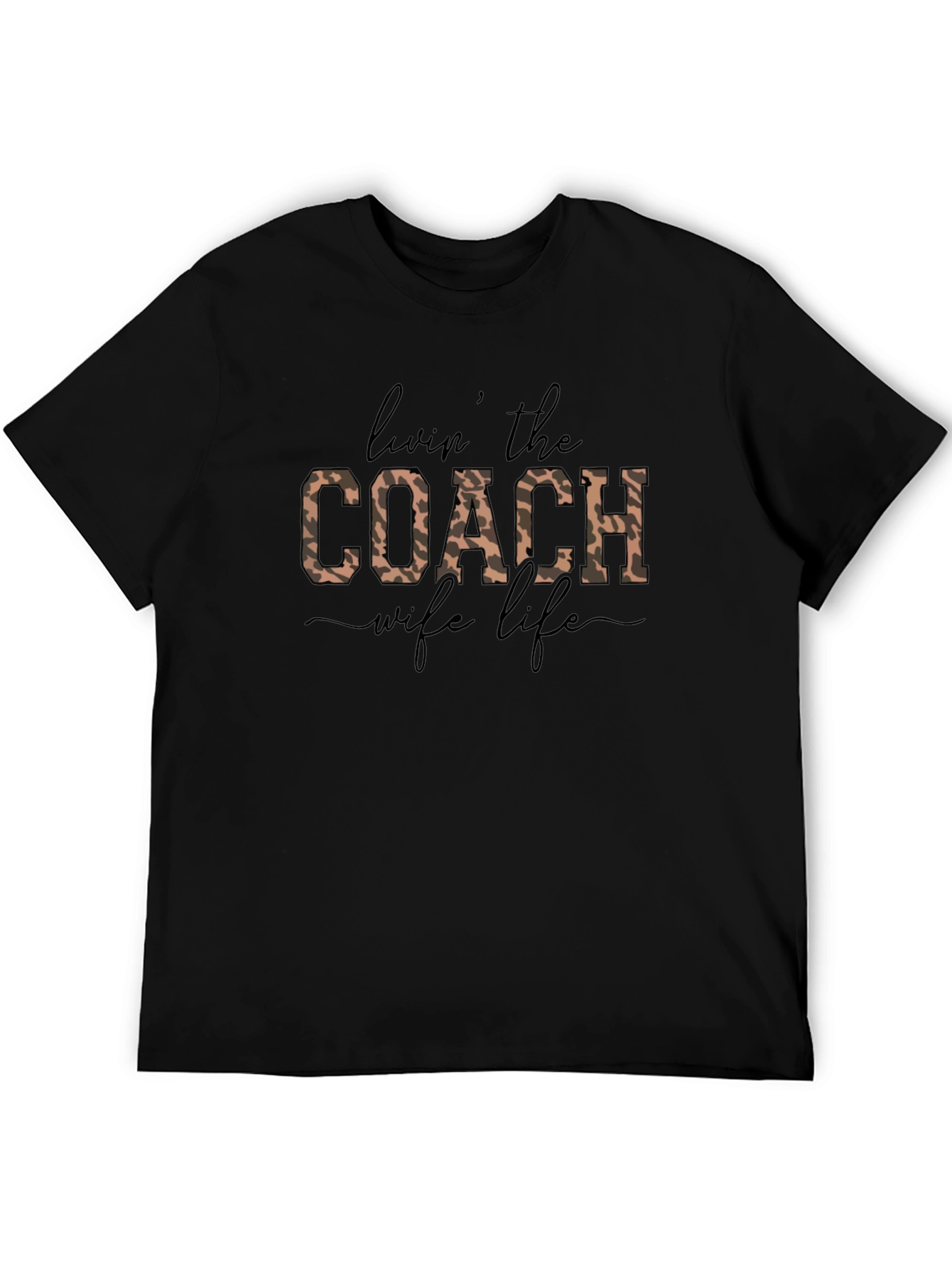 Coach Wife Life Leopard Print Graphic Tee