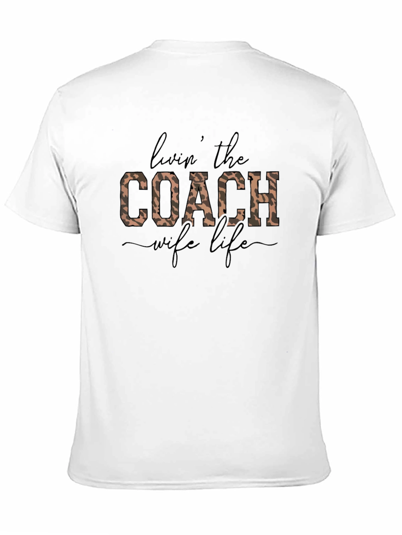 Coach Wife Life Leopard Print Graphic Tee