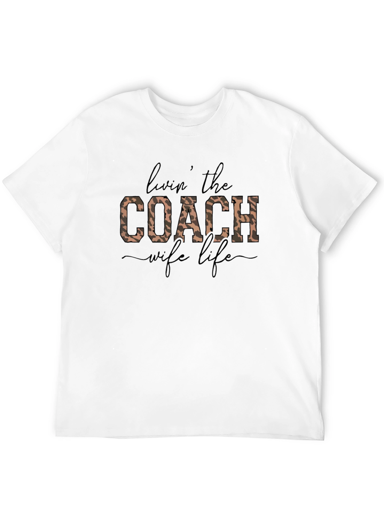 Coach Wife Life Leopard Print Graphic Tee