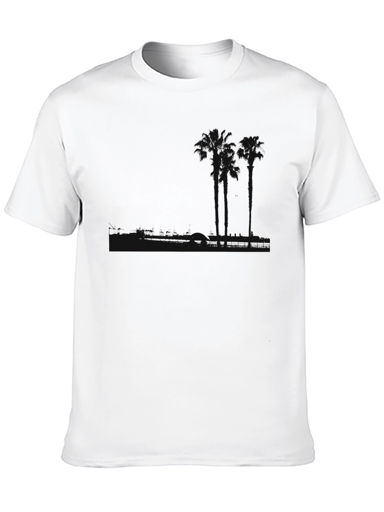 Plain Black Crew Neck Short Sleeve T-Shirt