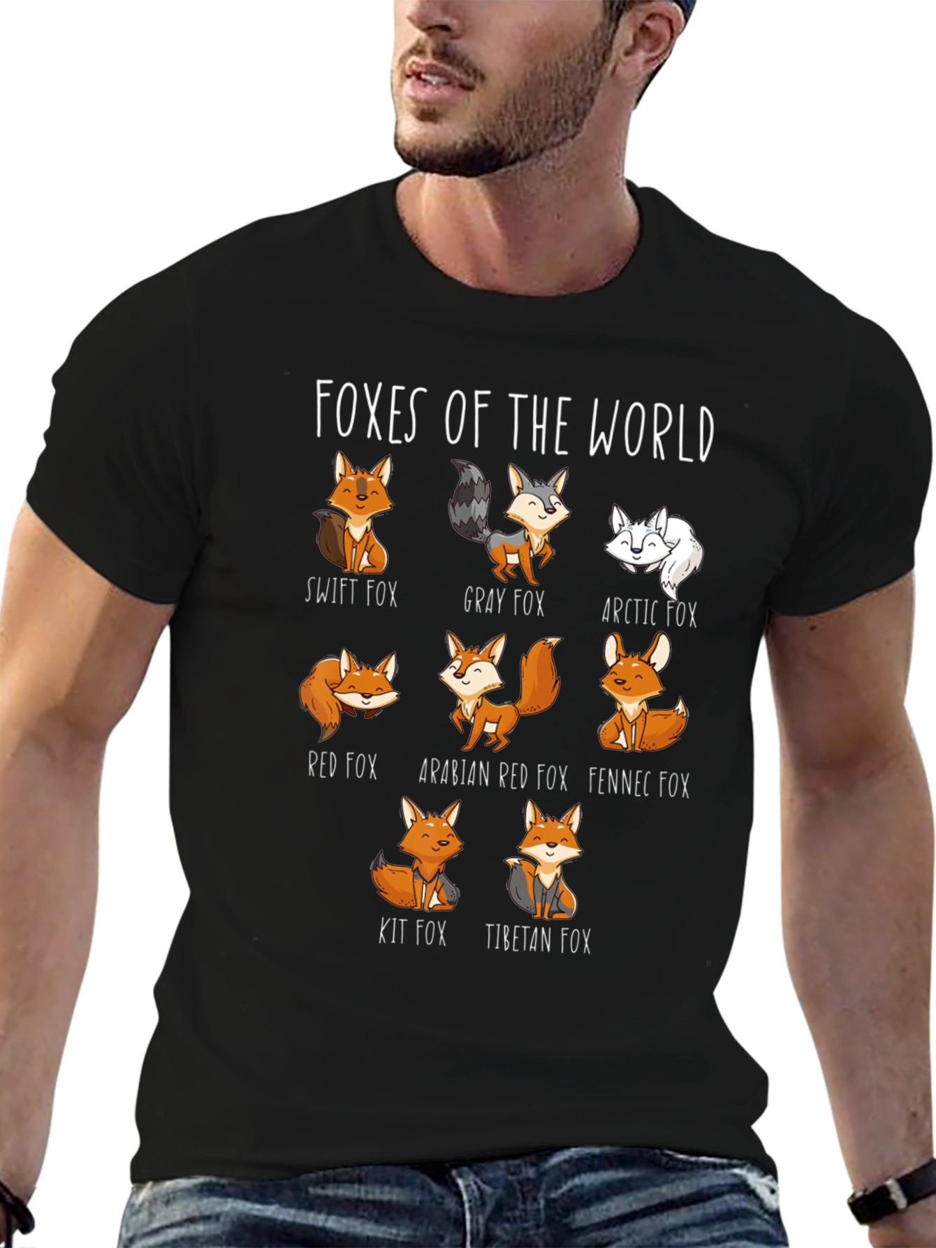 Foxes of the World Graphic T-Shirt