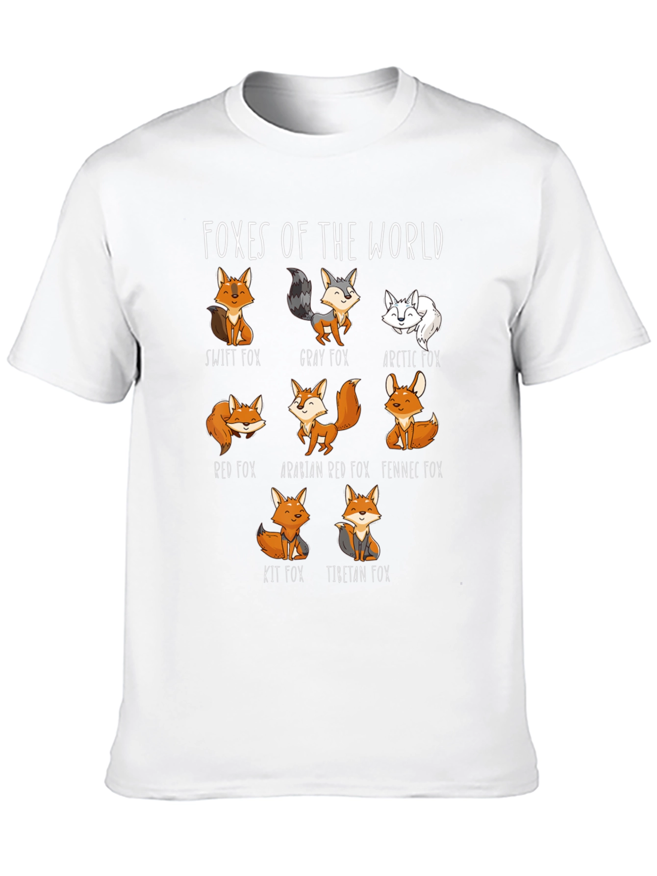 Foxes of the World Graphic T-Shirt
