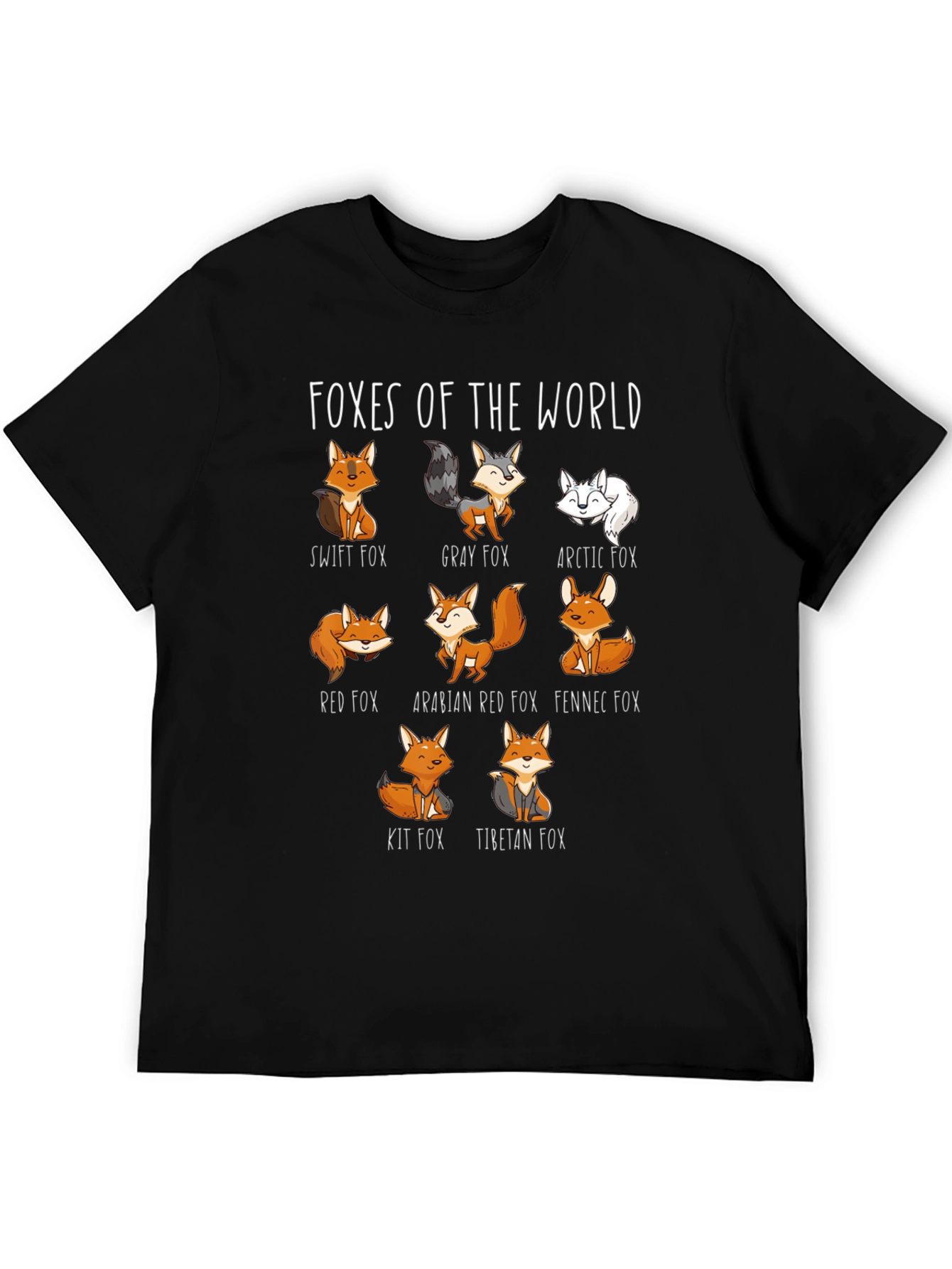 Foxes of the World Graphic T-Shirt
