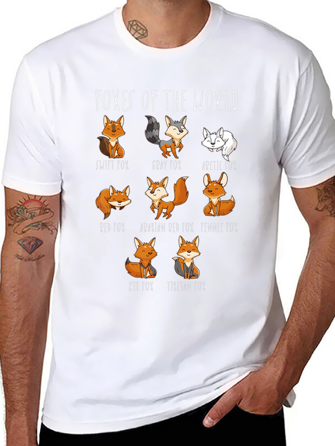 Foxes of the World Graphic T-Shirt