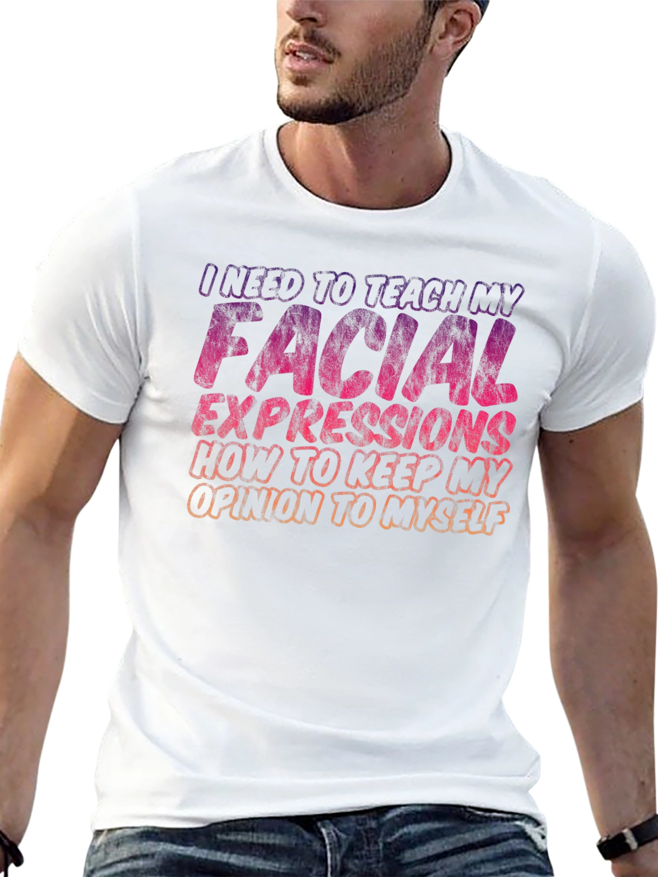 Funny Graphic Tee - Facial Expressions