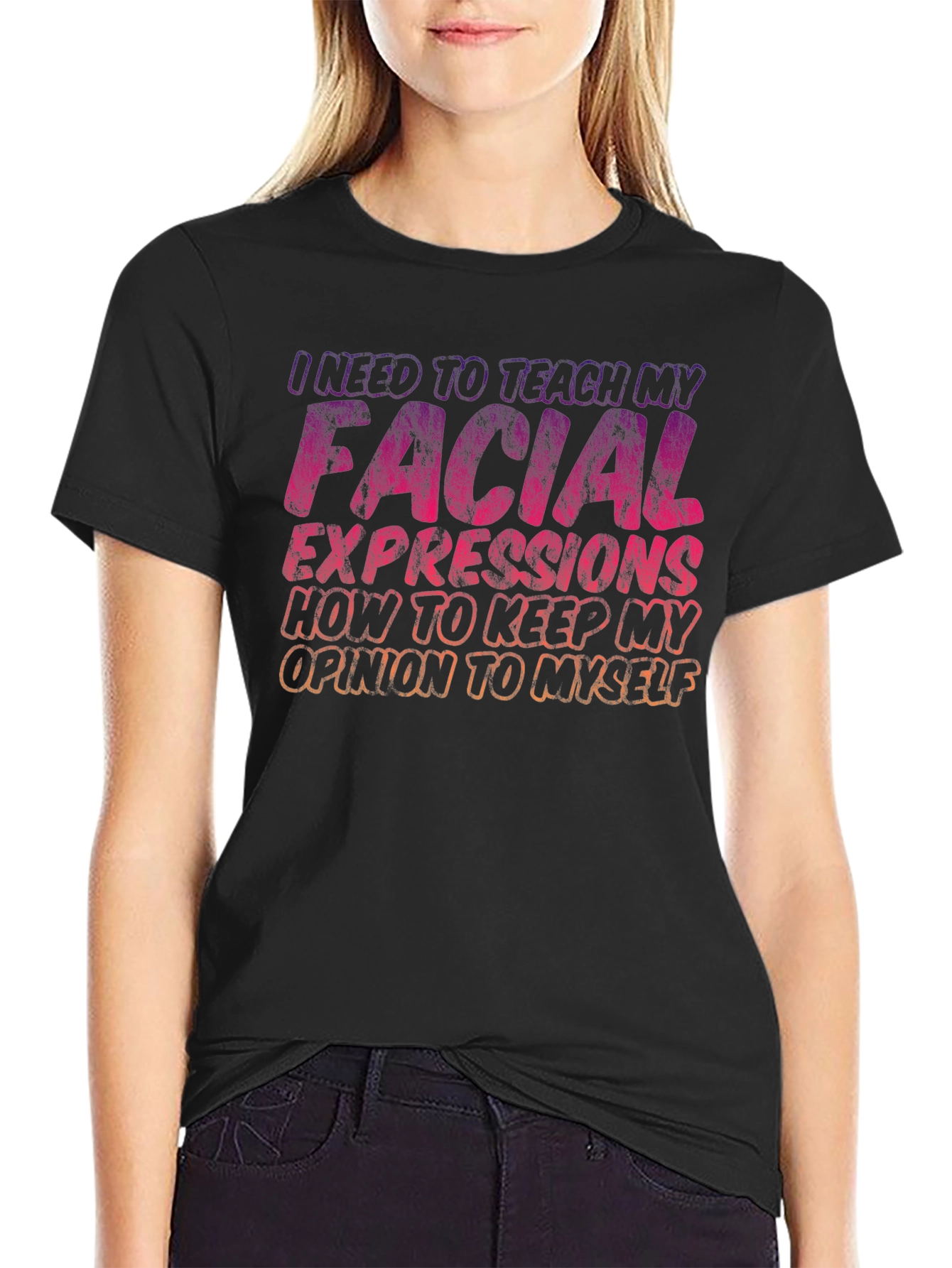 Funny Graphic Tee - Facial Expressions
