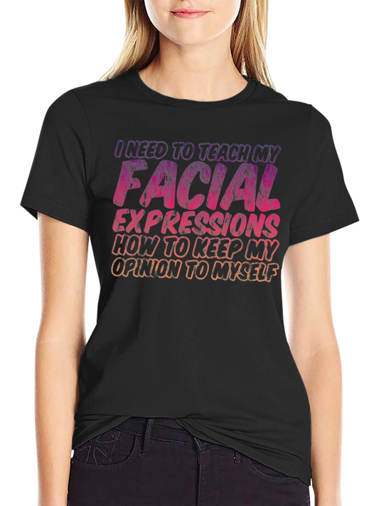 Funny Graphic Tee - Facial Expressions