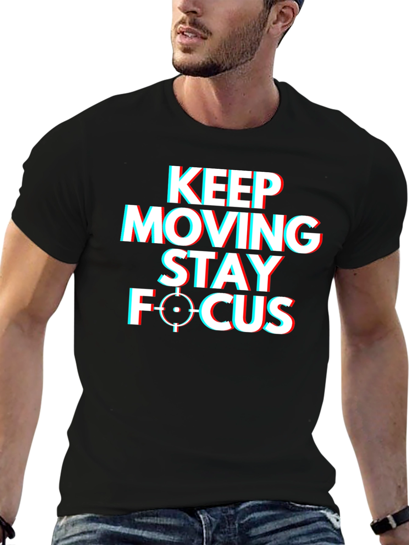 Keep Moving Stay Focus Graphic T-Shirt