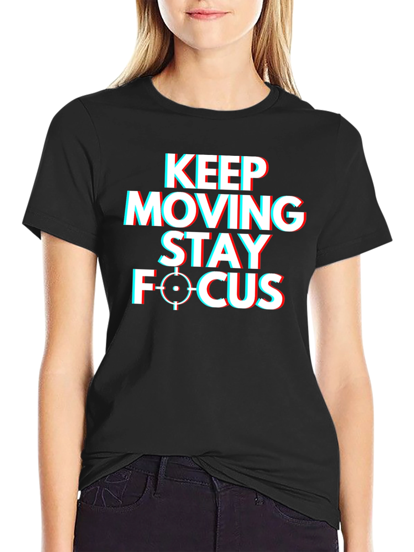 Keep Moving Stay Focus Graphic T-Shirt