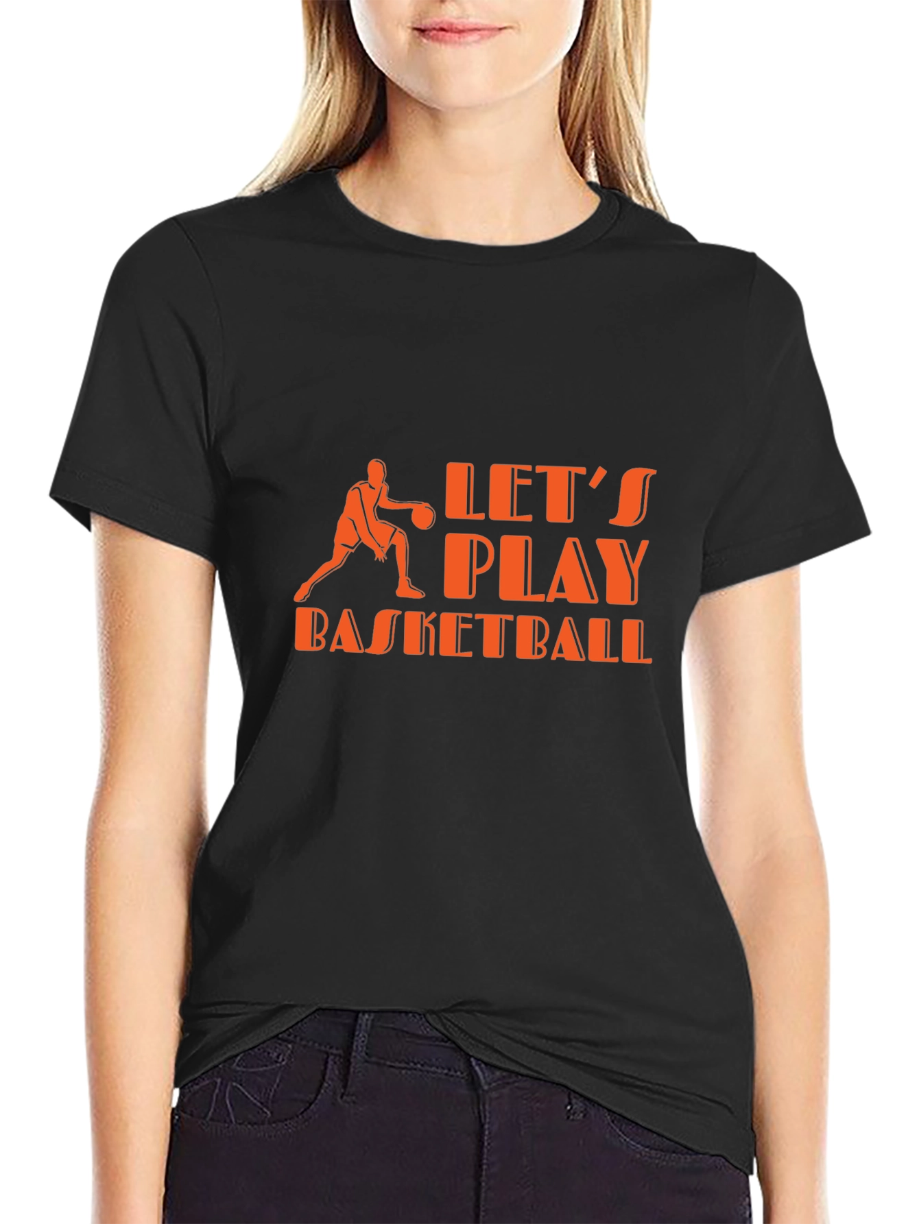 Lets Play Basketball Graphic Tee