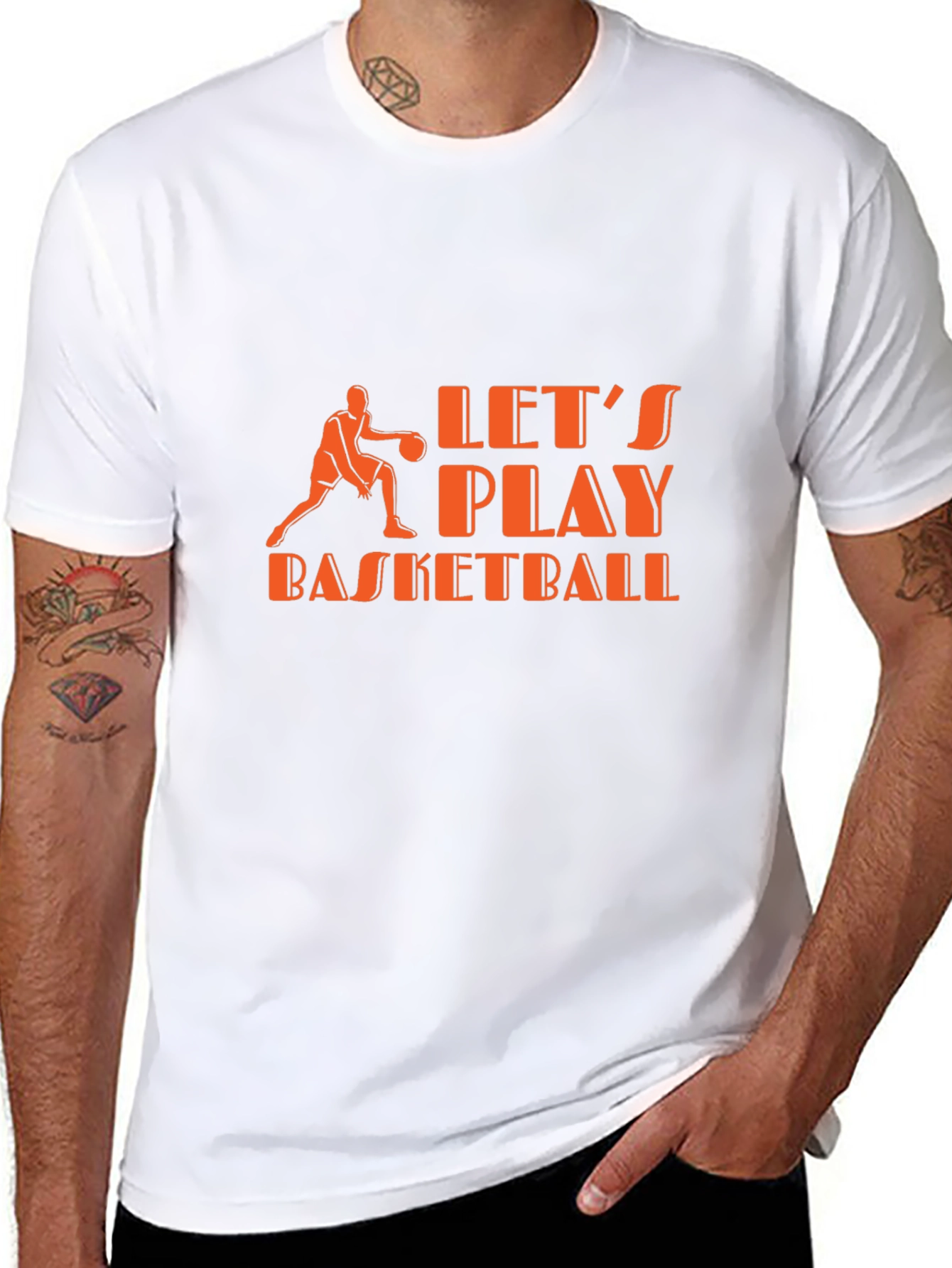 Lets Play Basketball Graphic Tee