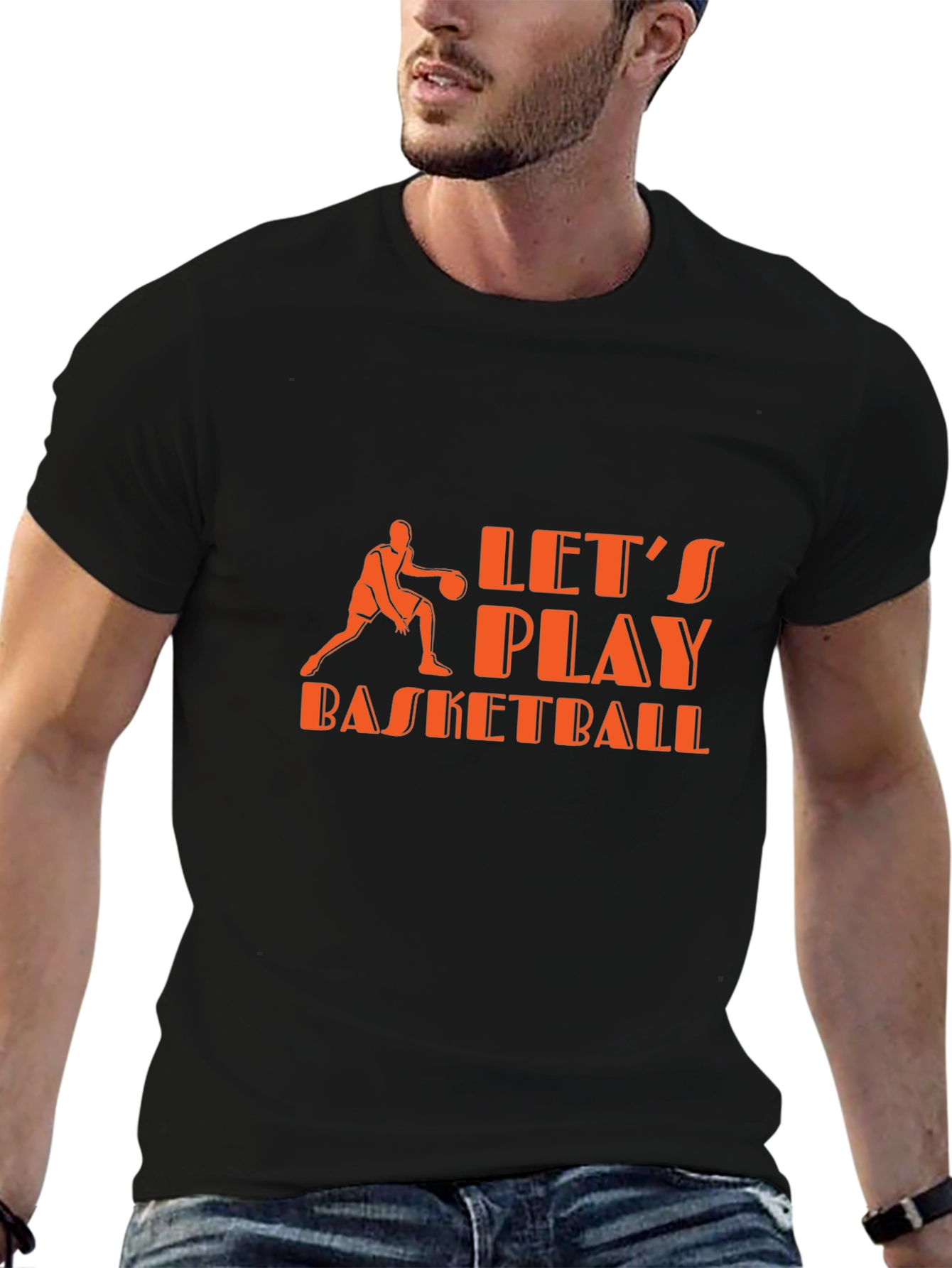 Lets Play Basketball Graphic Tee