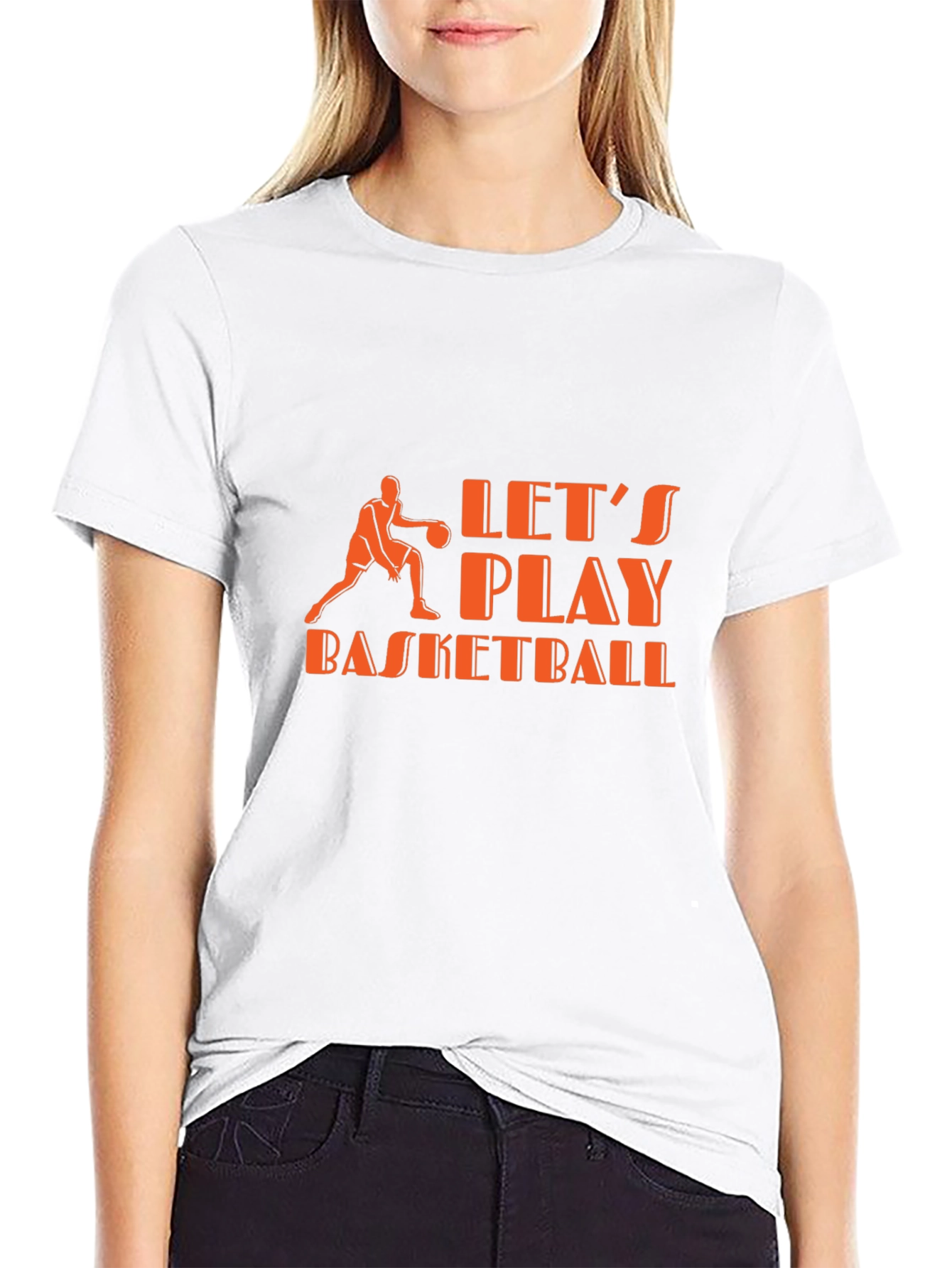 Lets Play Basketball Graphic Tee