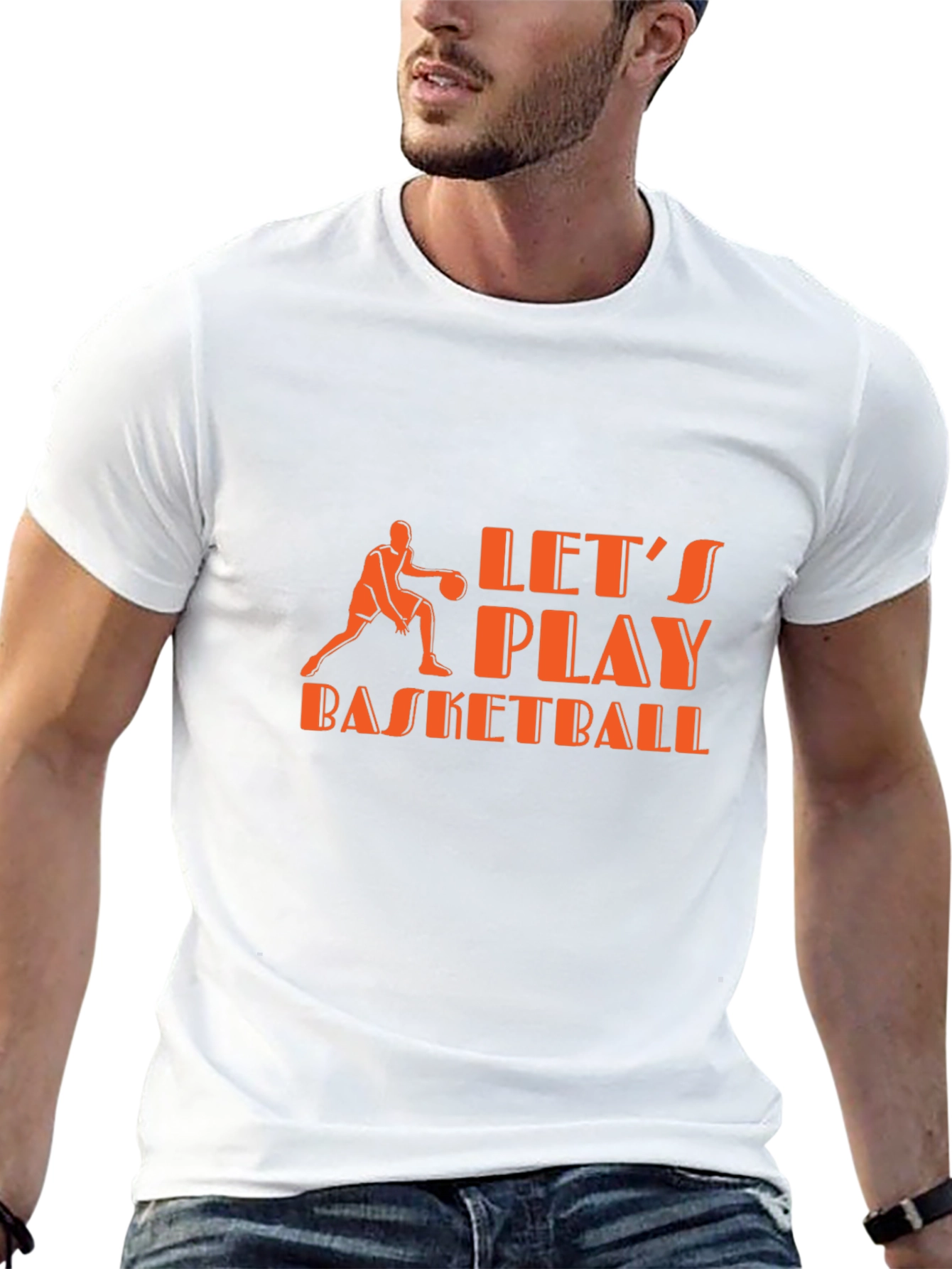 Lets Play Basketball Graphic Tee