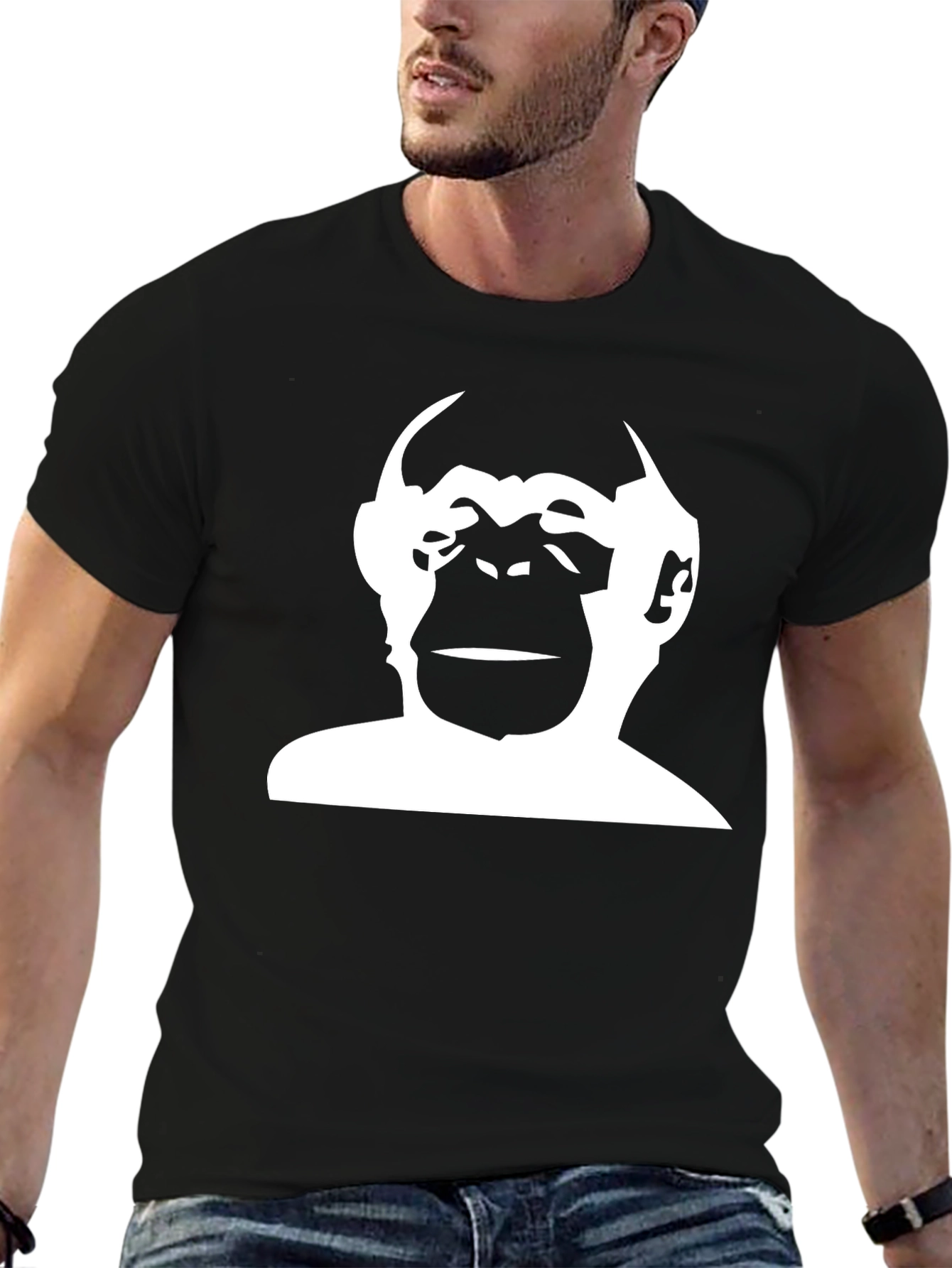 Black Monkey Graphic Tee - Modern Style