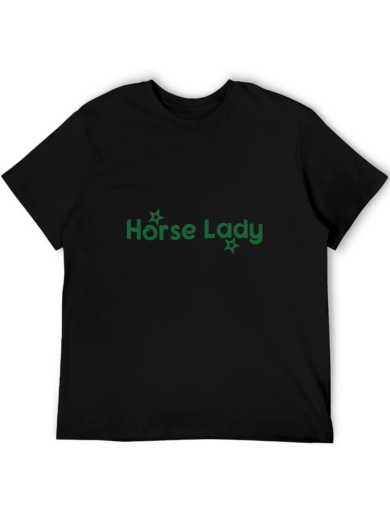 Horse Lady Graphic Tee - Black Cotton T-Shirt