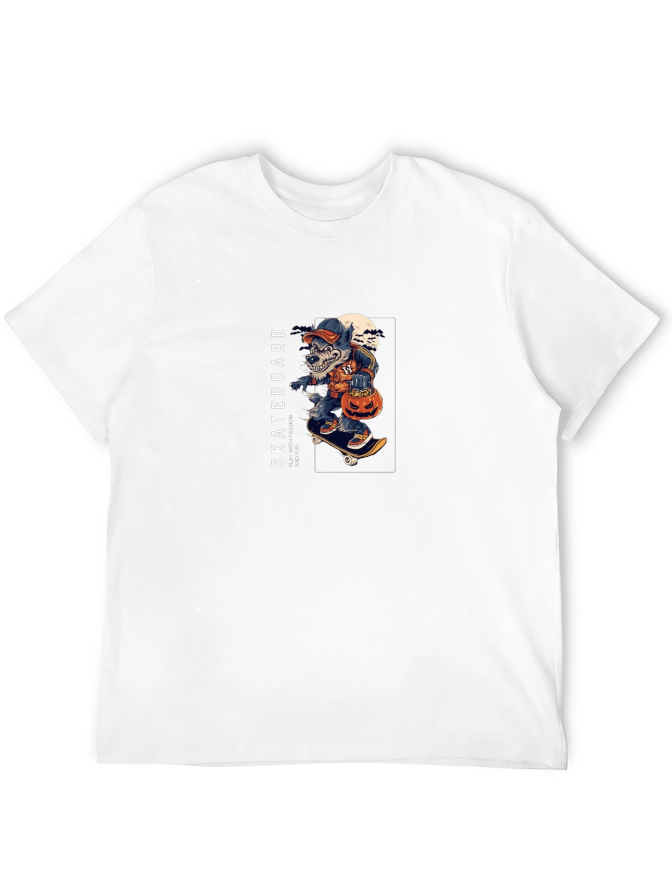 Skateboarding Werewolf Halloween T-Shirt