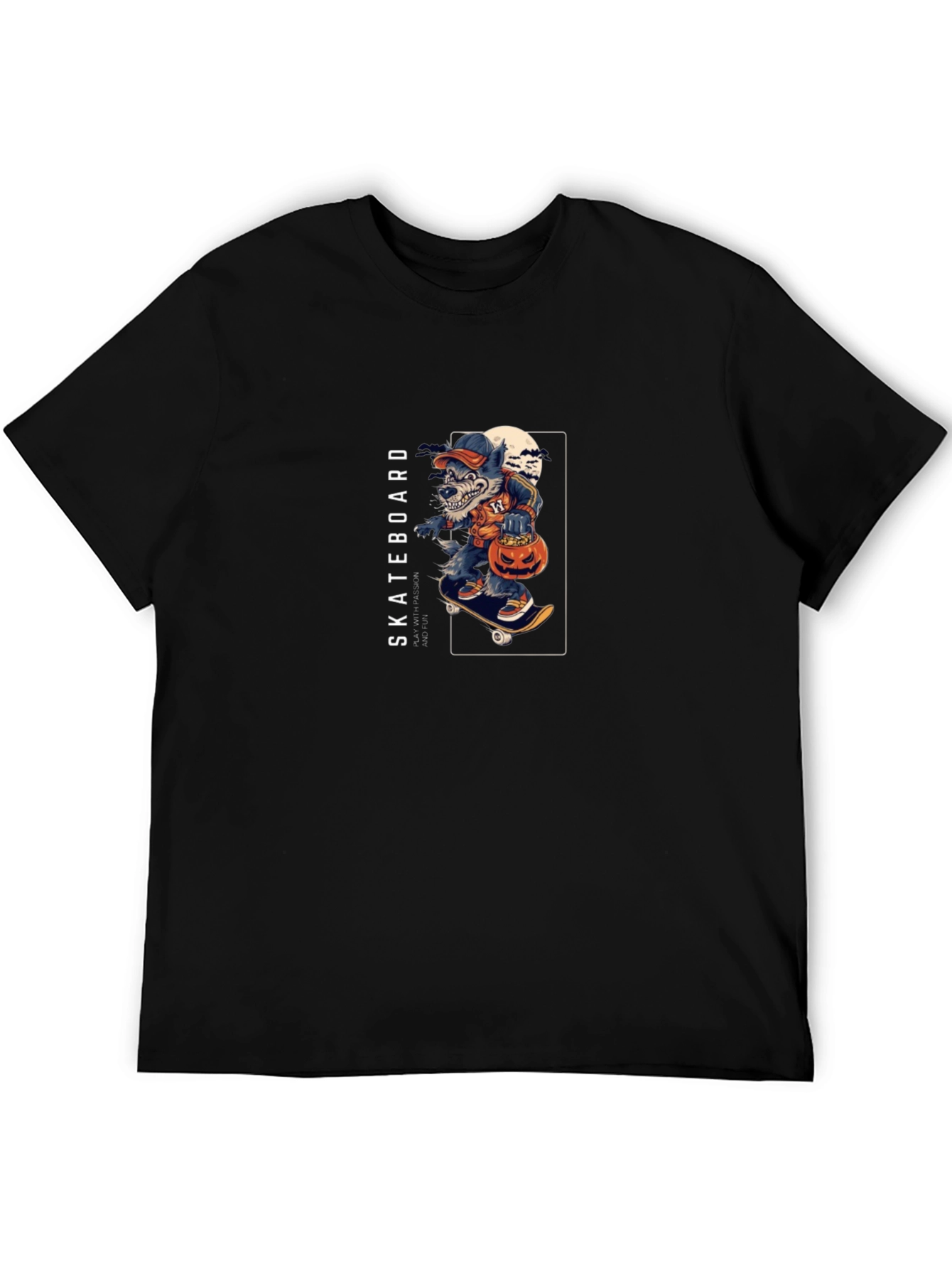 Skateboarding Werewolf Halloween T-Shirt