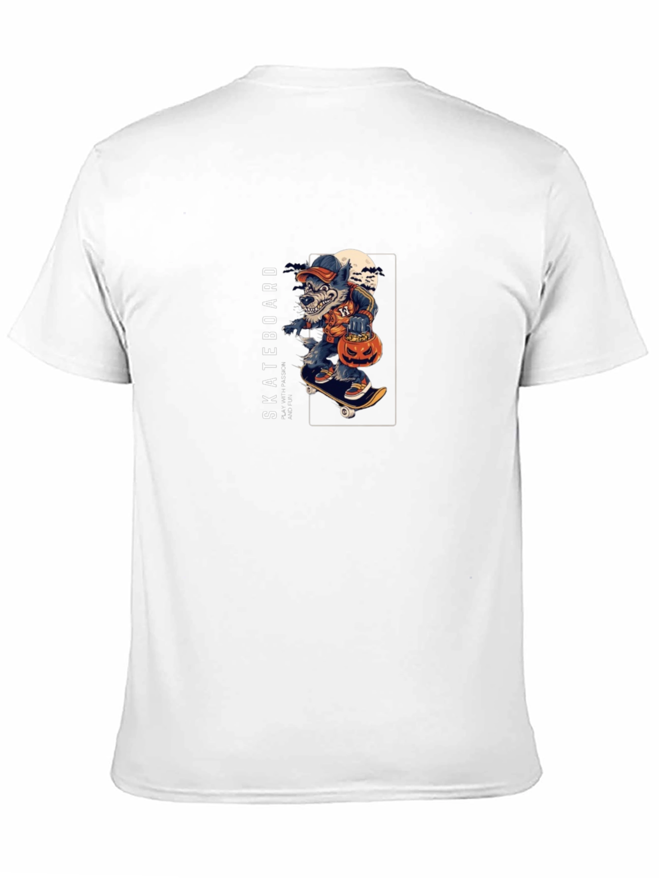 Skateboarding Werewolf Halloween T-Shirt