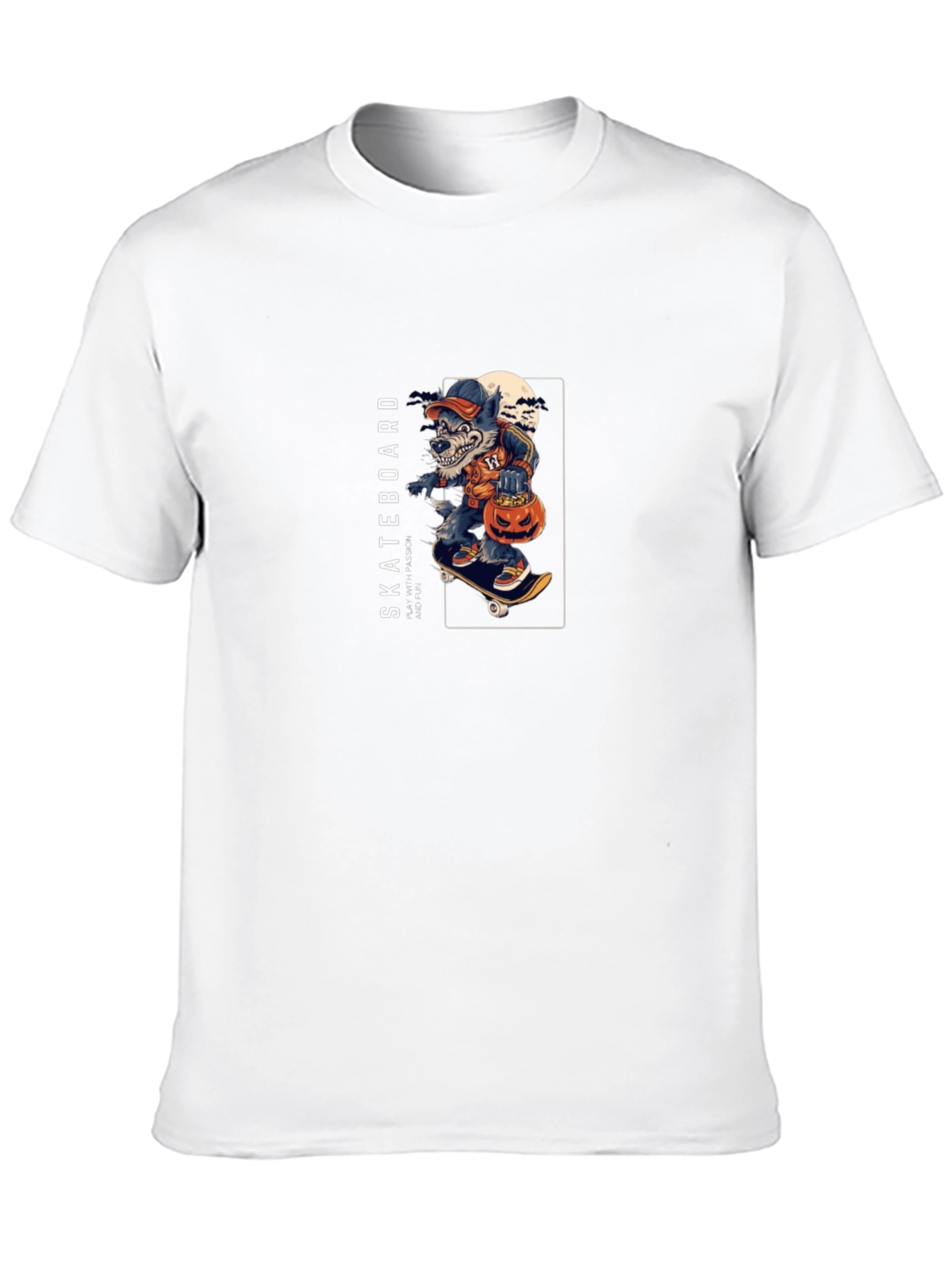 Skateboarding Werewolf Halloween T-Shirt