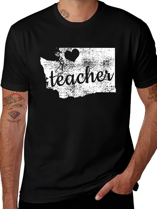 Teacher Washington State Heart Graphic Tee