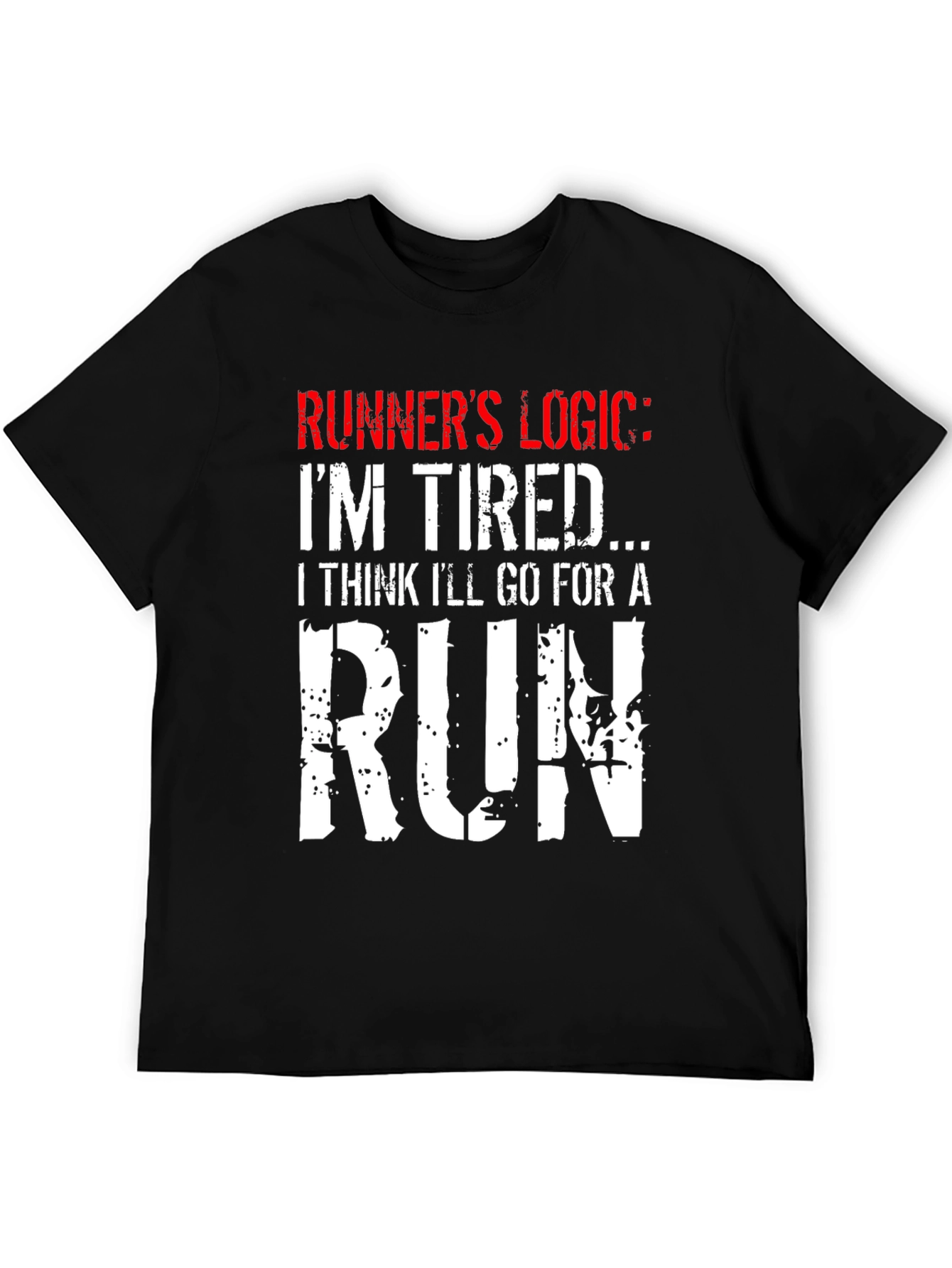 Runners Logic Graphic Tee - Black Cotton