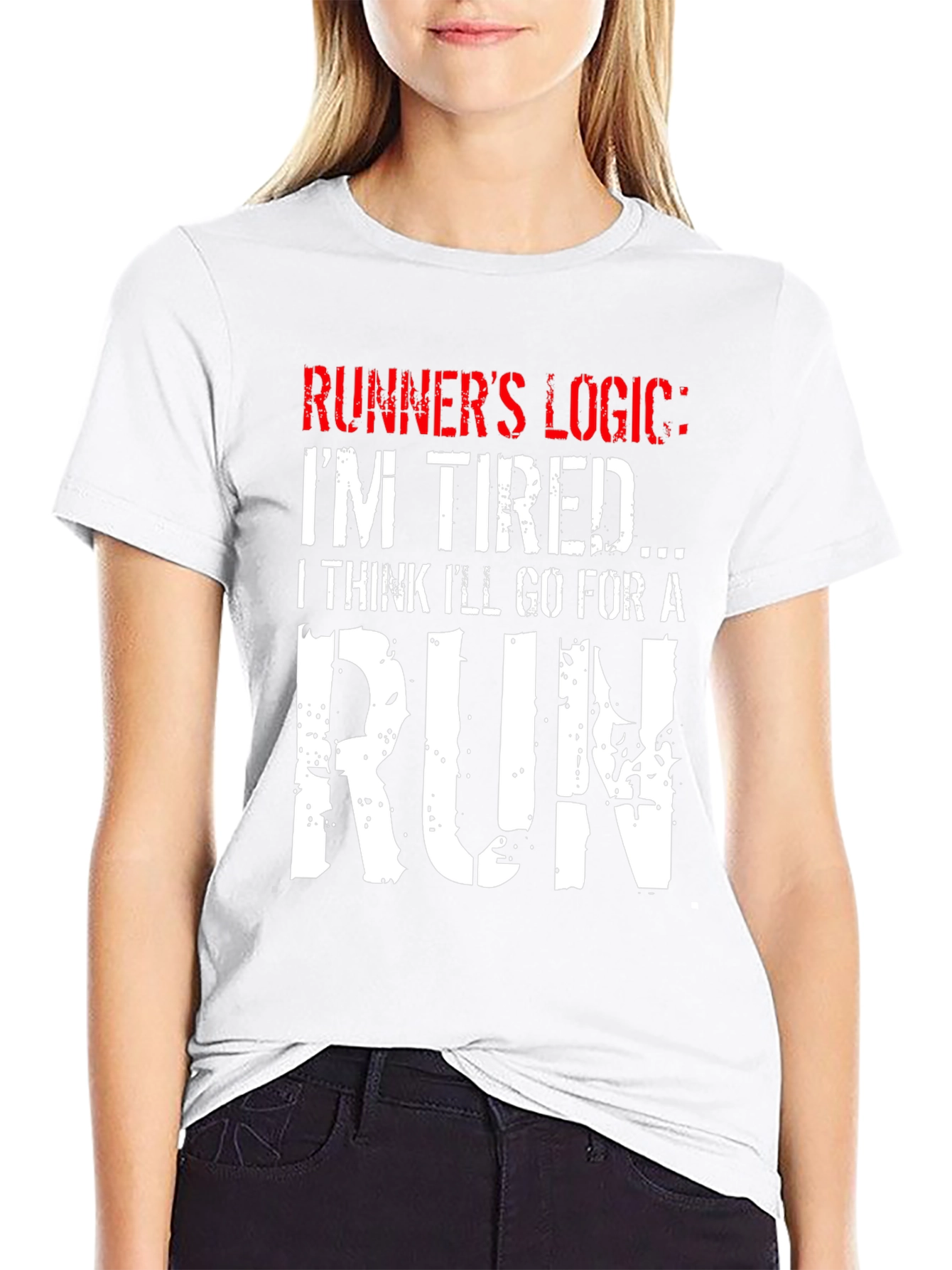 Runners Logic Graphic Tee - Black Cotton