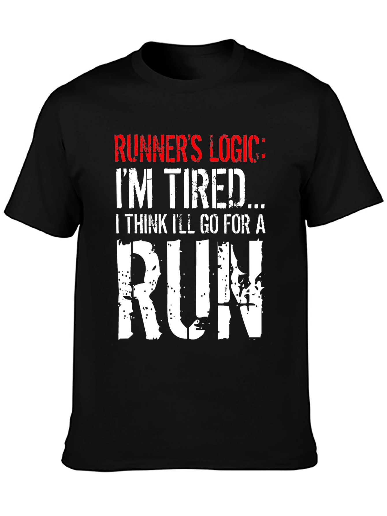Runners Logic Graphic Tee - Black Cotton