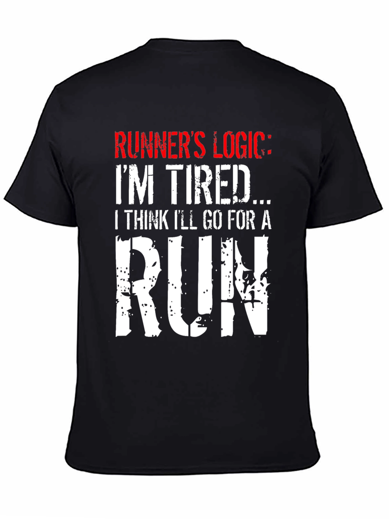 Runners Logic Graphic Tee - Black Cotton