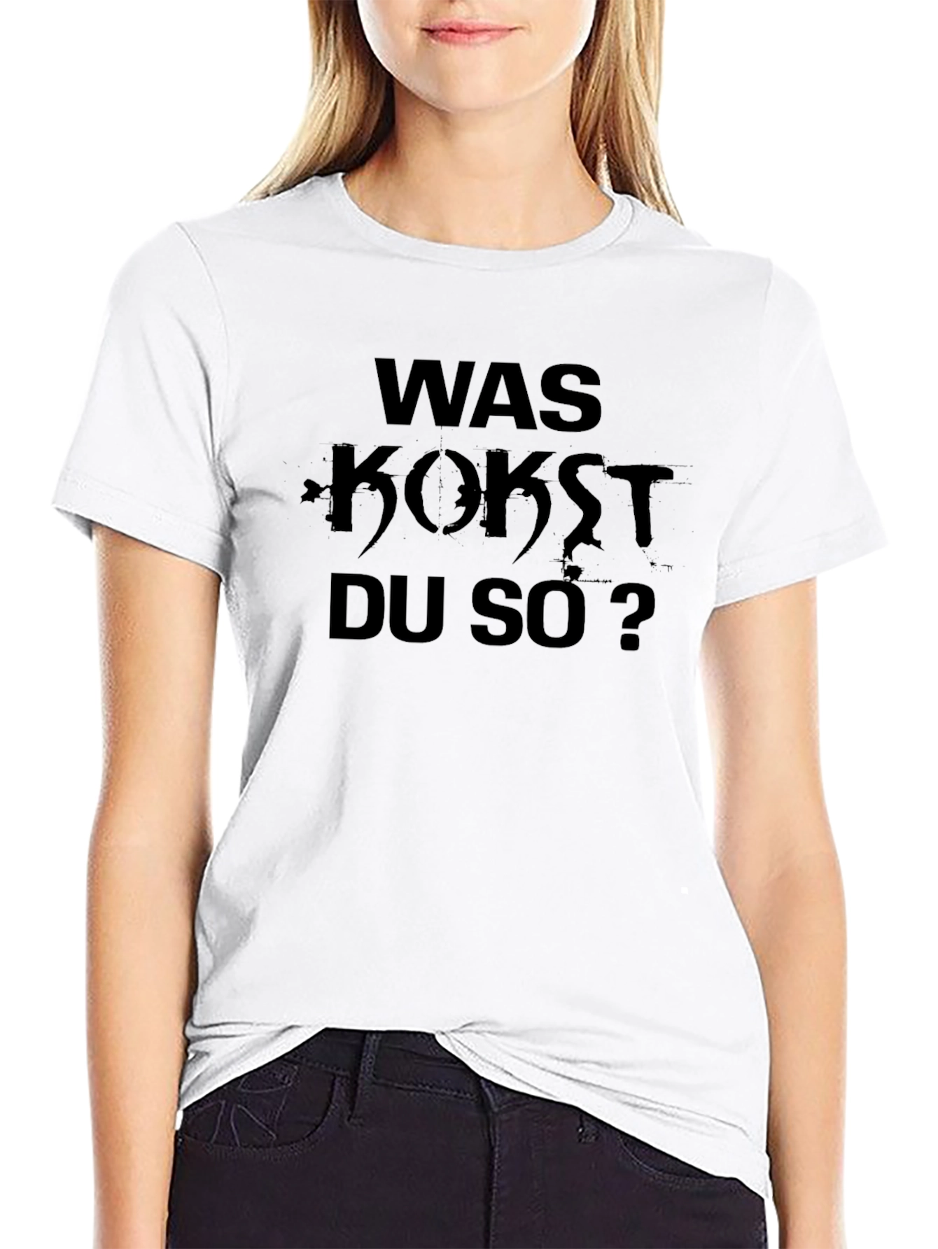 Was Kokst Du So? Black Graphic T-Shirt