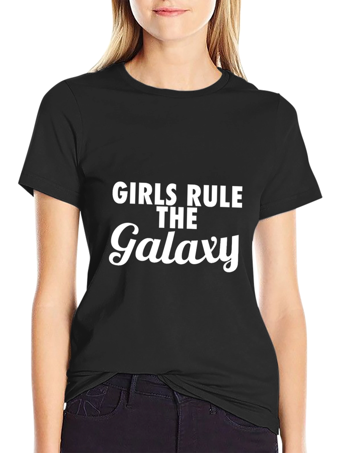 Girls Rule The Galaxy Black T-Shirt