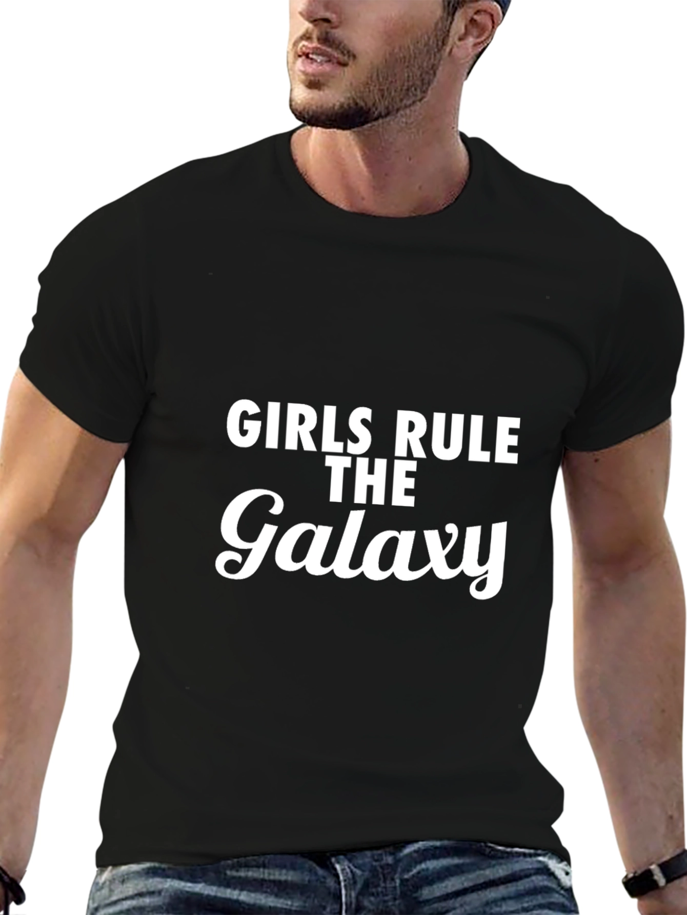 Girls Rule The Galaxy Black T-Shirt