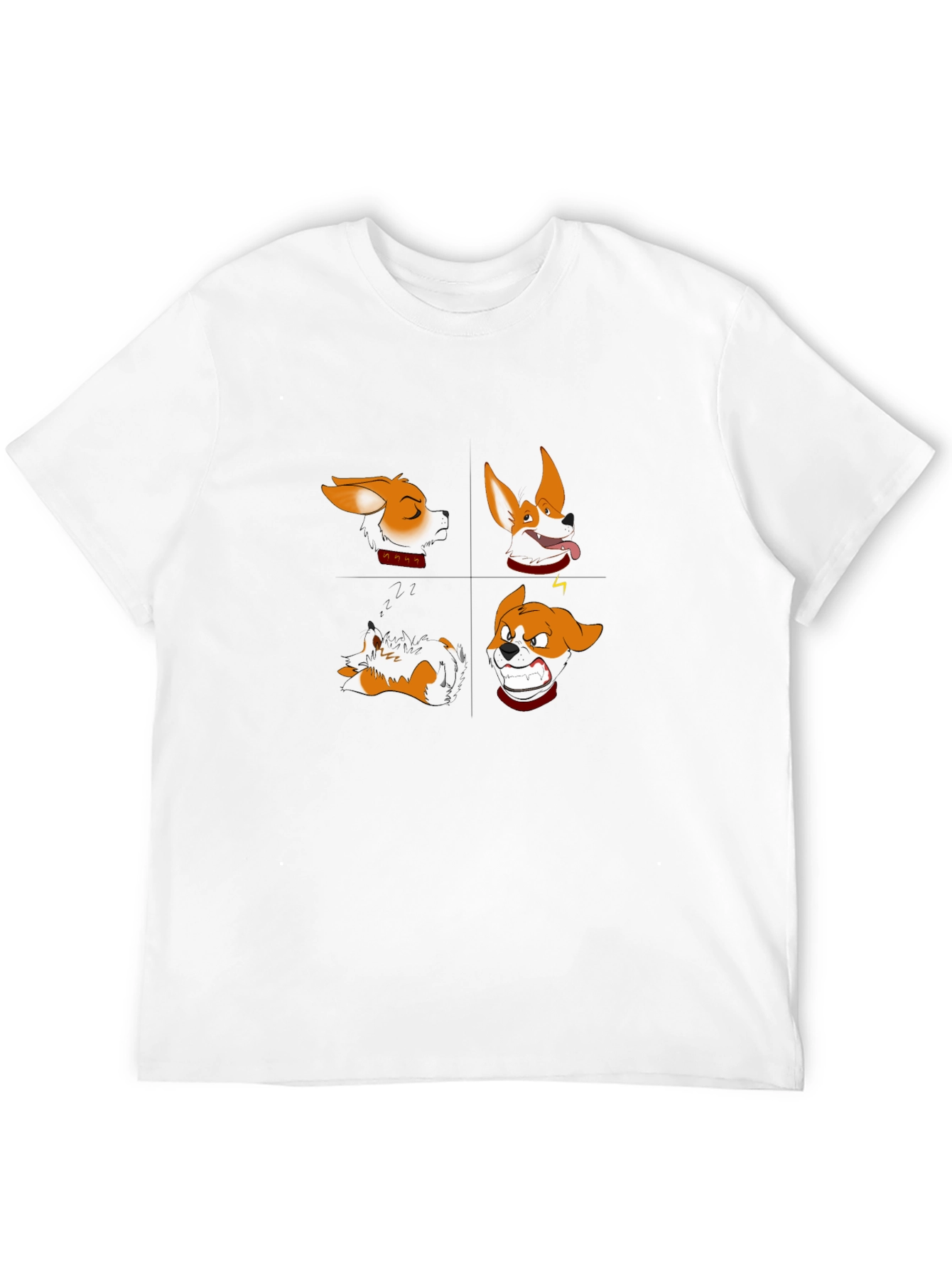 Corgi Expressions Graphic Tee - Black