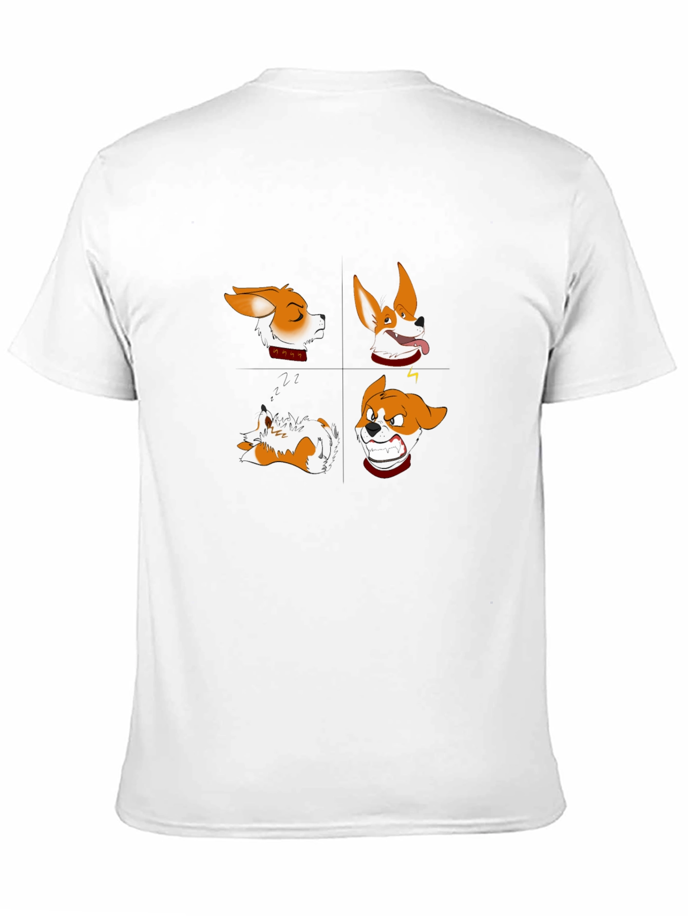 Corgi Expressions Graphic Tee - Black