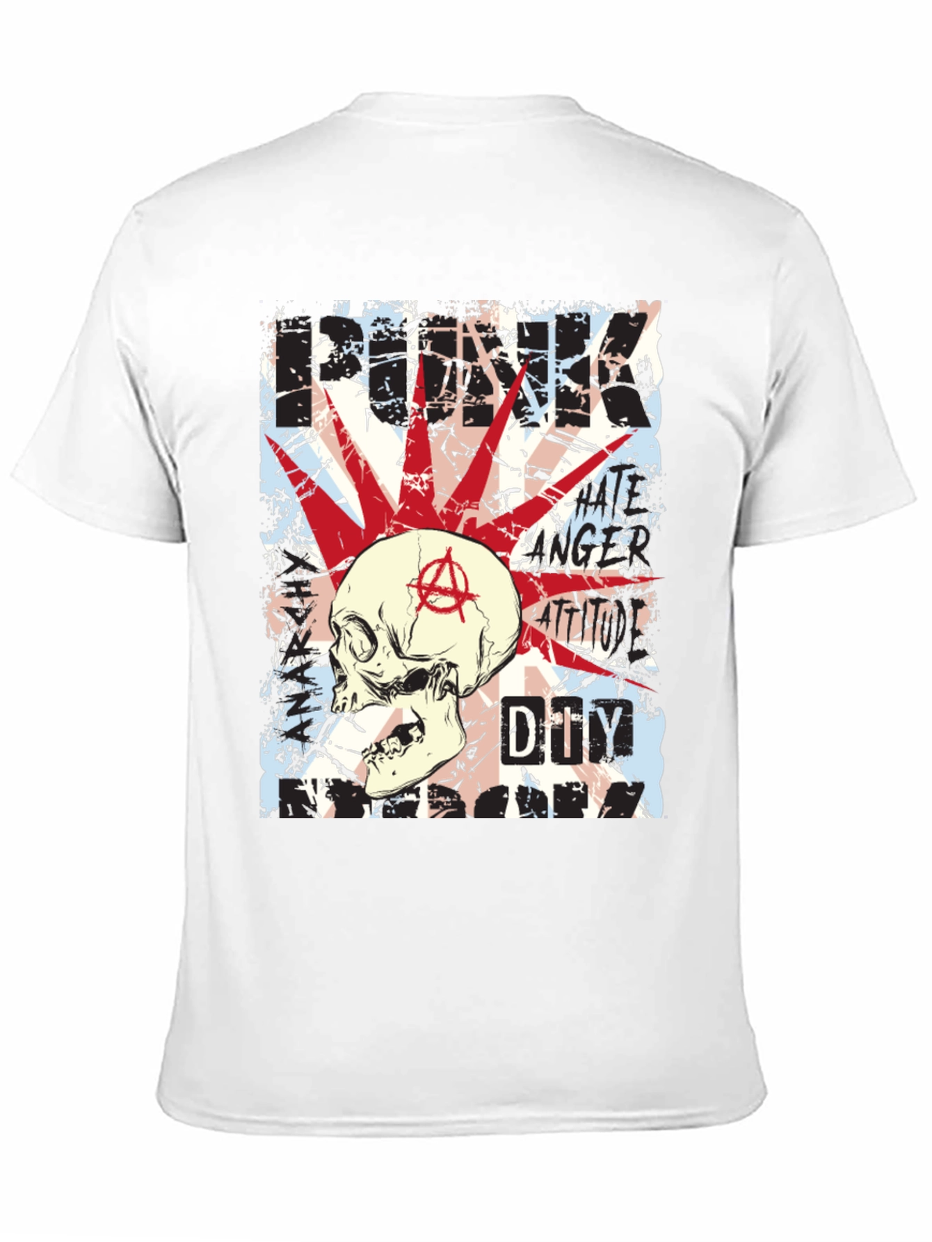 Punk Skull Graphic Tee - Edgy Anarchy Style