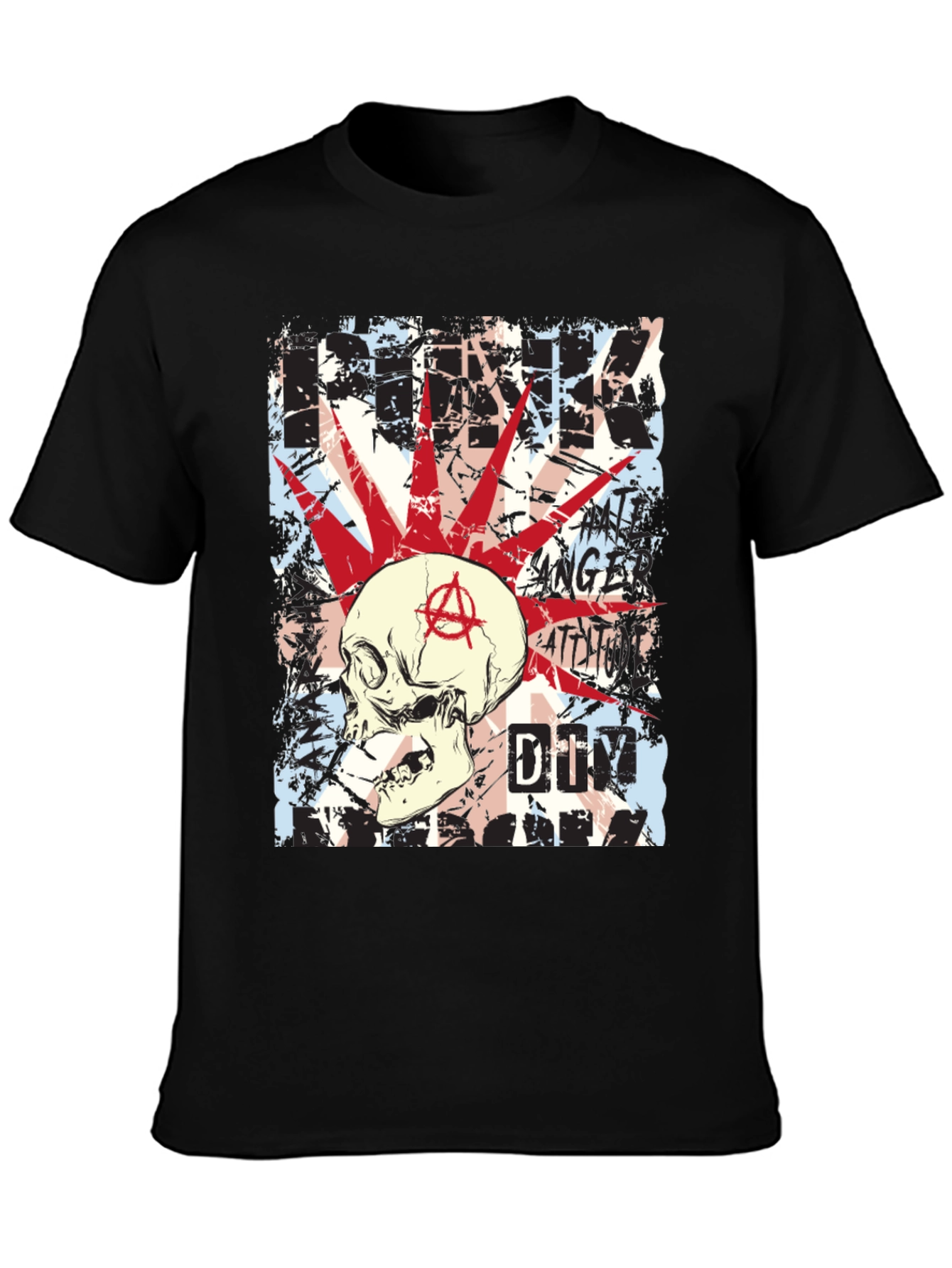 Punk Skull Graphic Tee - Edgy Anarchy Style