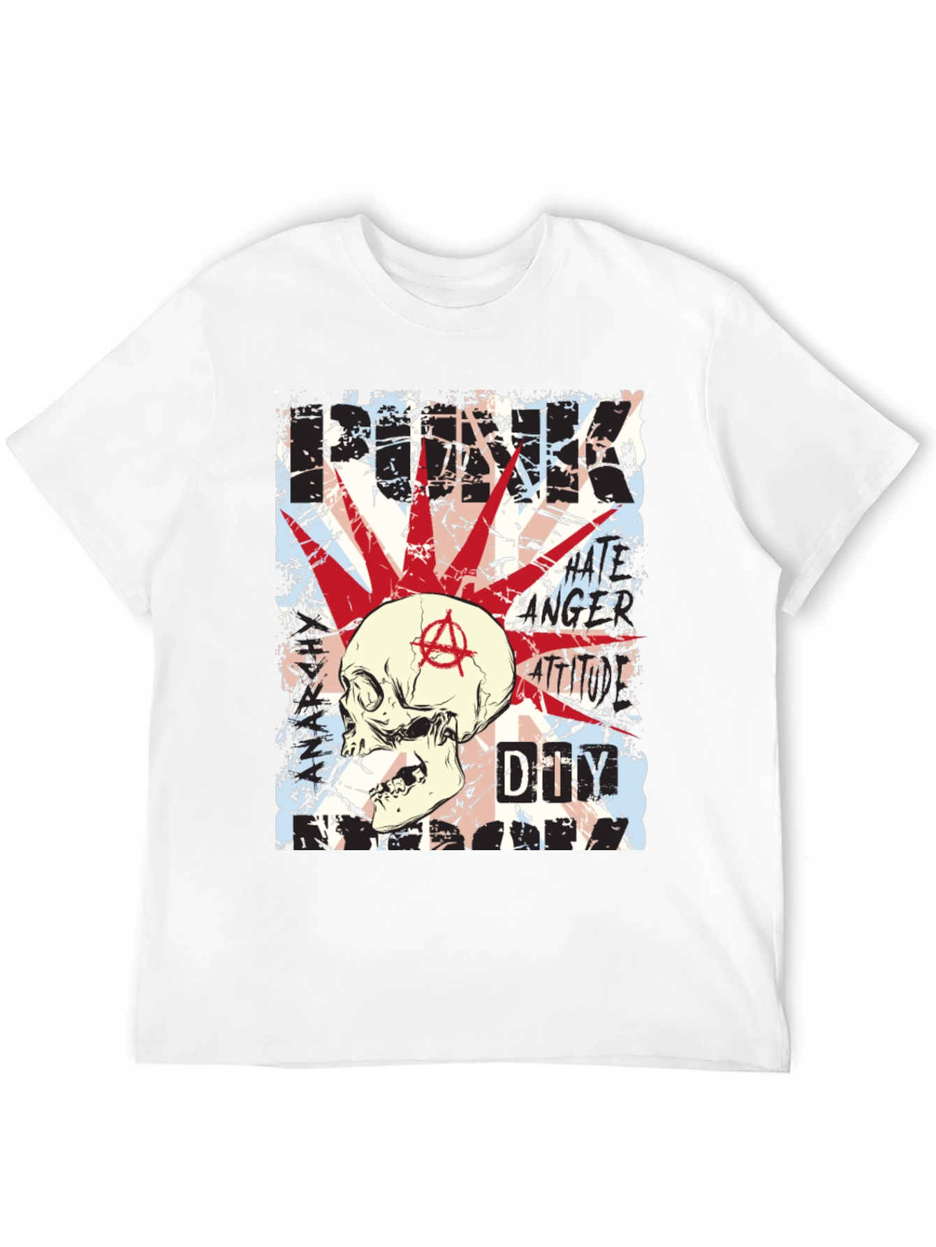 Punk Skull Graphic Tee - Edgy Anarchy Style