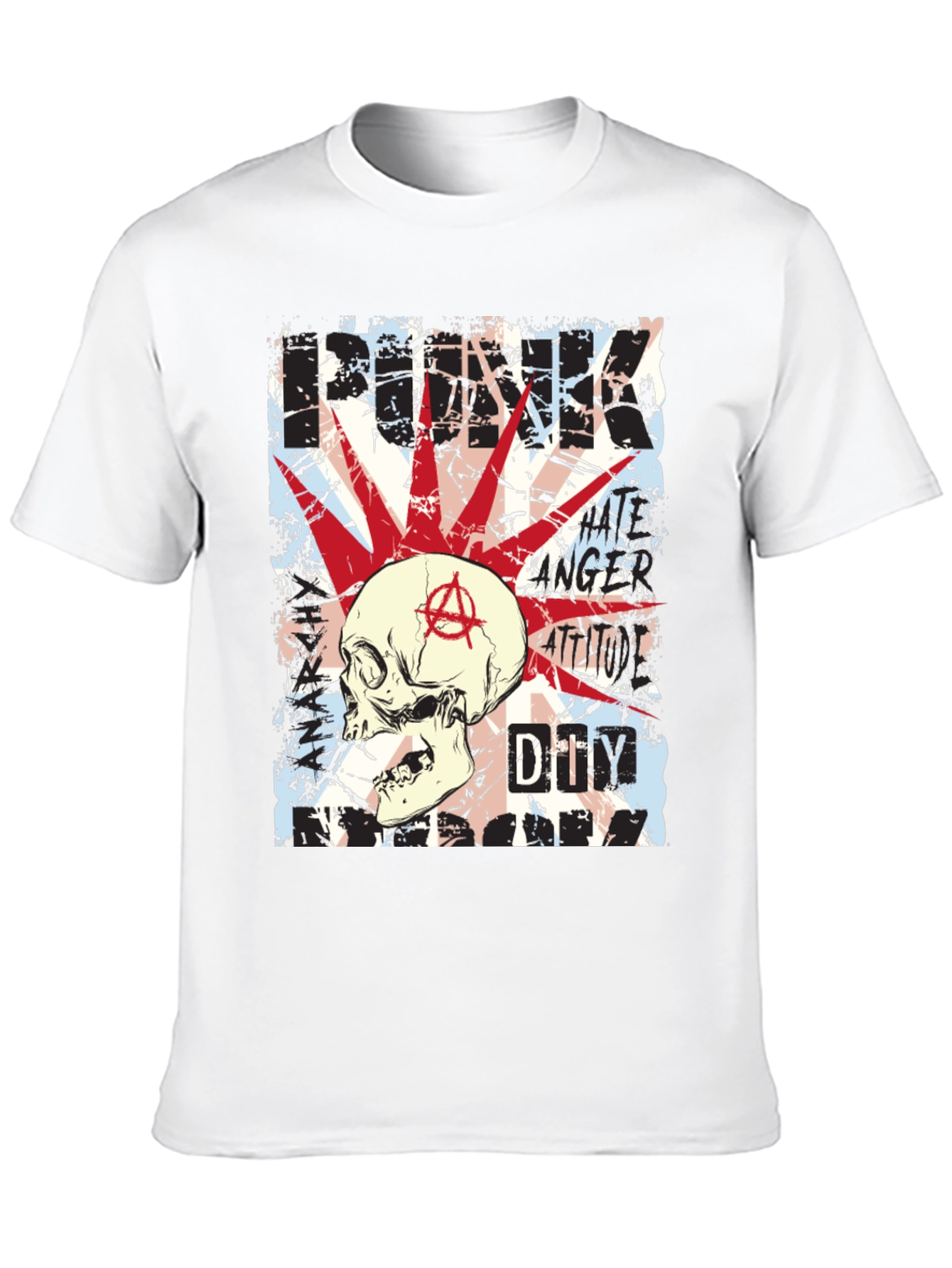 Punk Skull Graphic Tee - Edgy Anarchy Style
