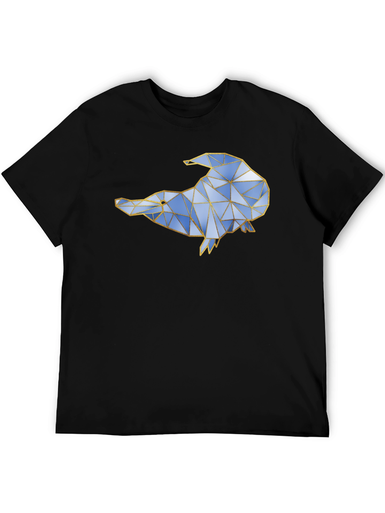 Geometric Dolphin Graphic Tee - Modern Style