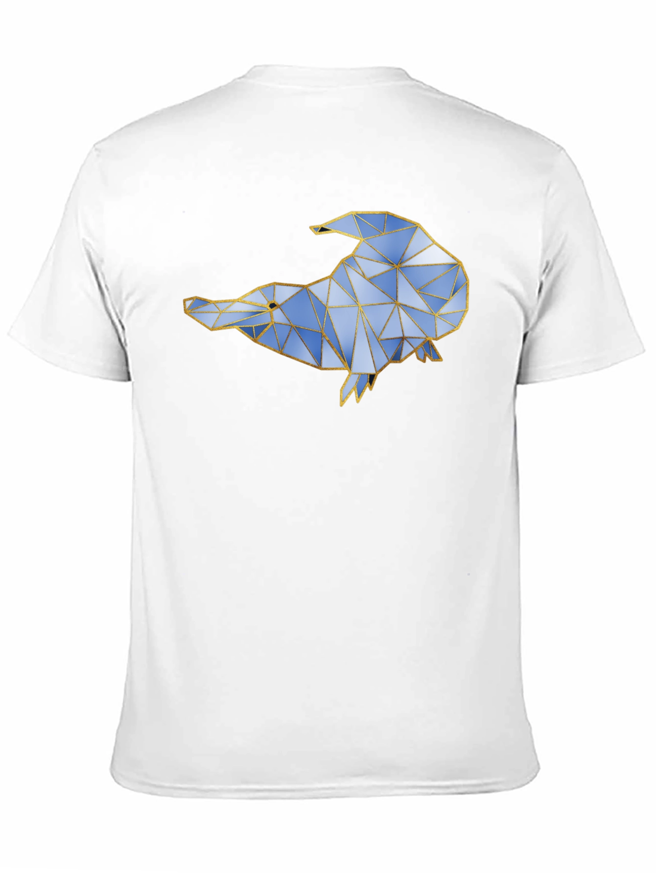 Geometric Dolphin Graphic Tee - Modern Style