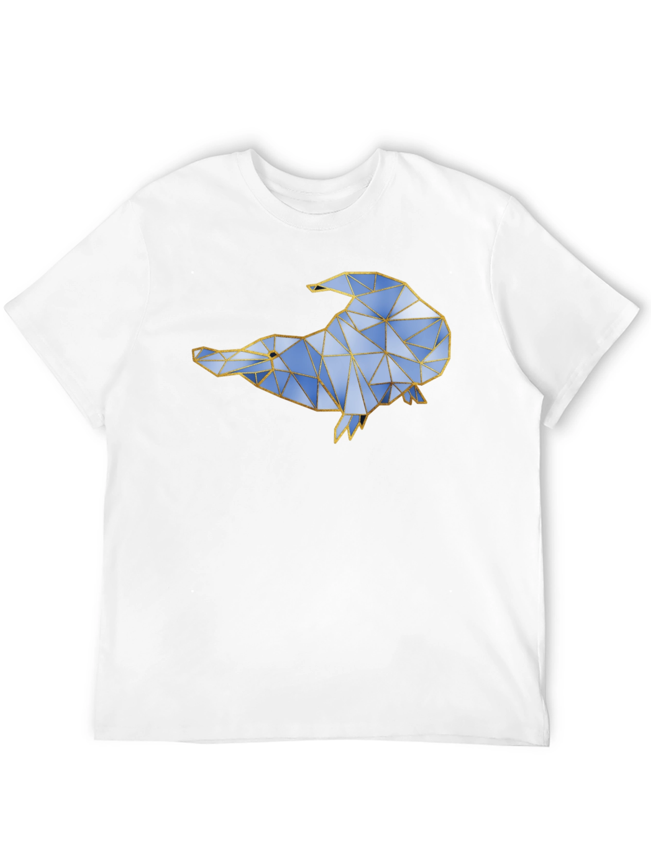 Geometric Dolphin Graphic Tee - Modern Style